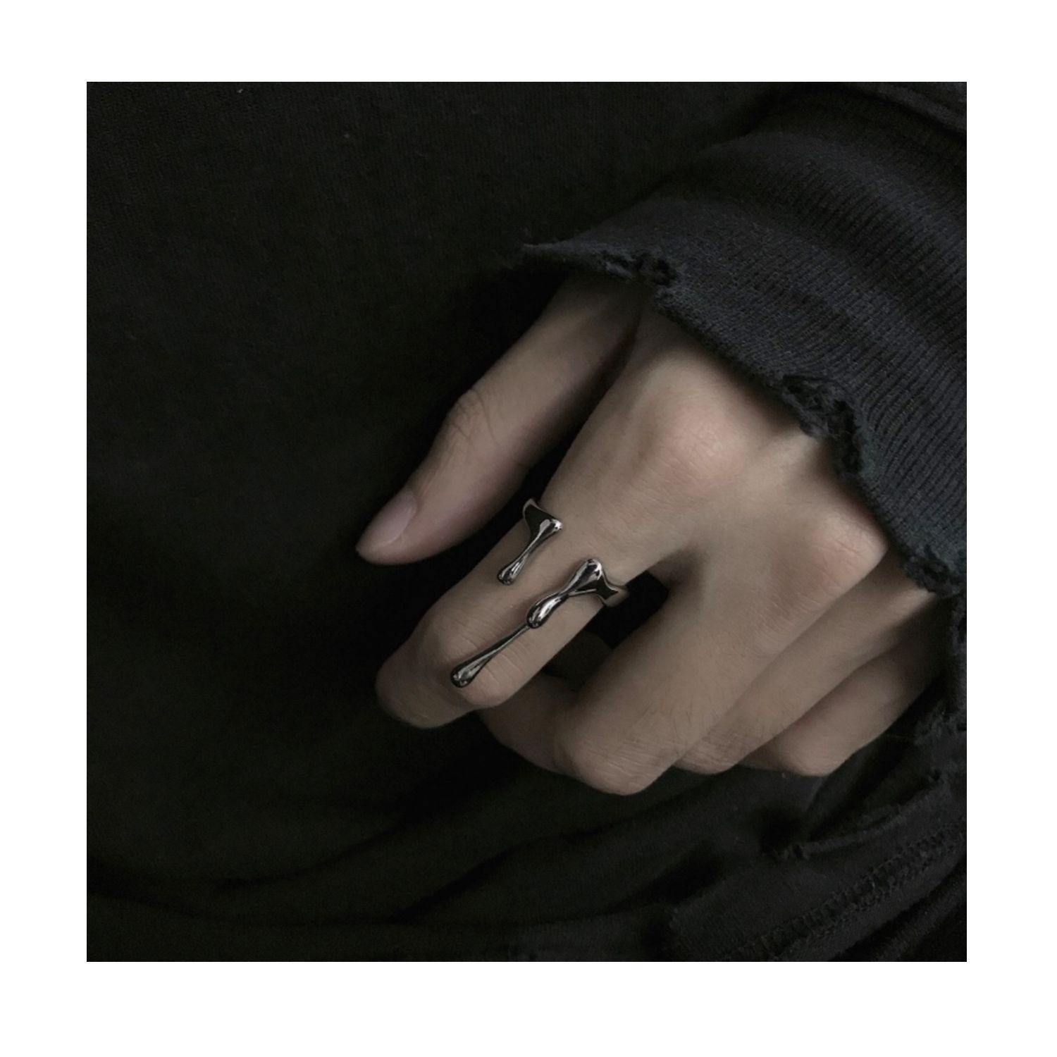Jewelry New Design Jewelry Rings Open Size Chrome Ring (Size 7-13) Size ONE SIZE - 2 Thumbnail