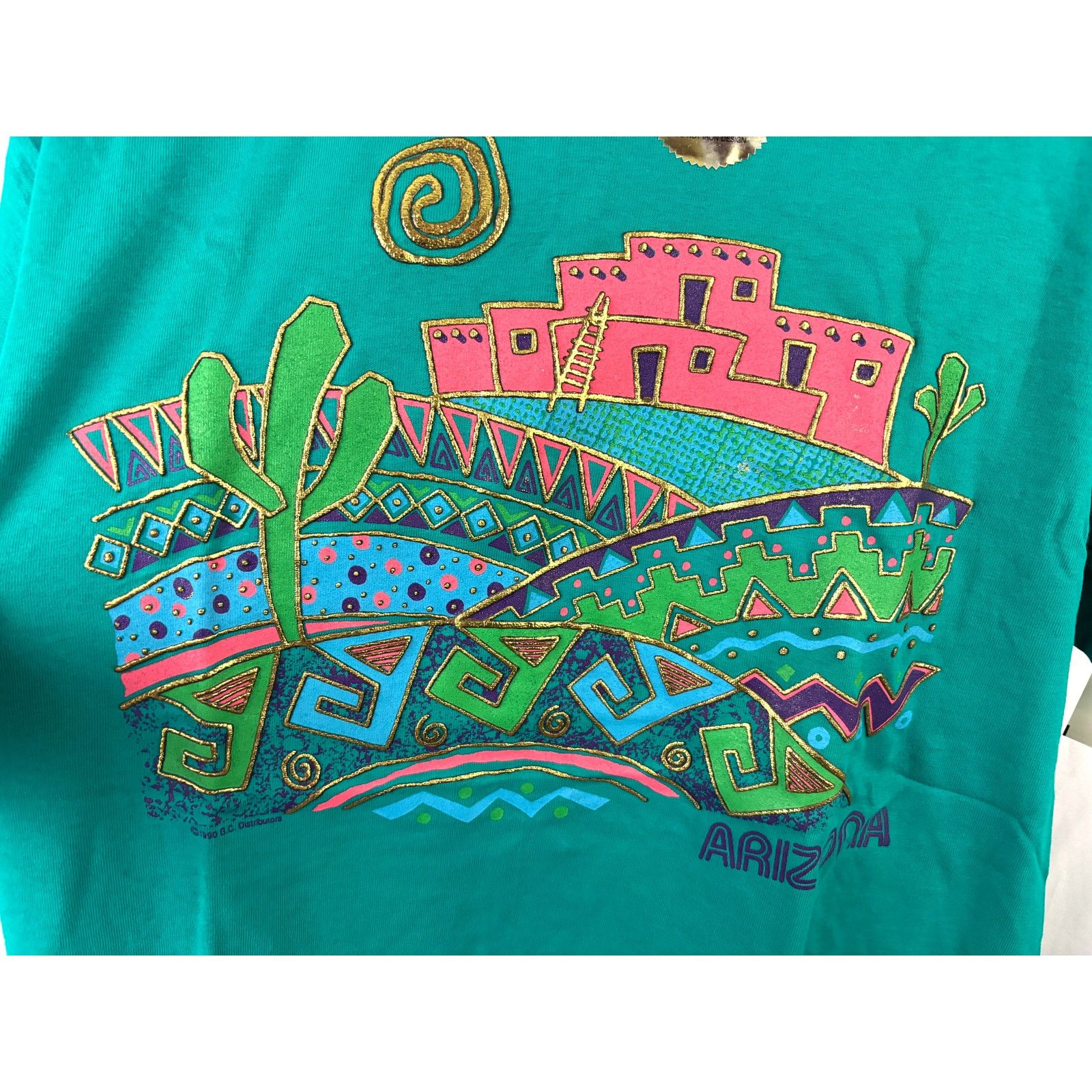 Vintage VTG Arizona Single Stitch Crewneck Tshirt Green Southwestern Size US L / EU 52-54 / 3 - 7 Thumbnail
