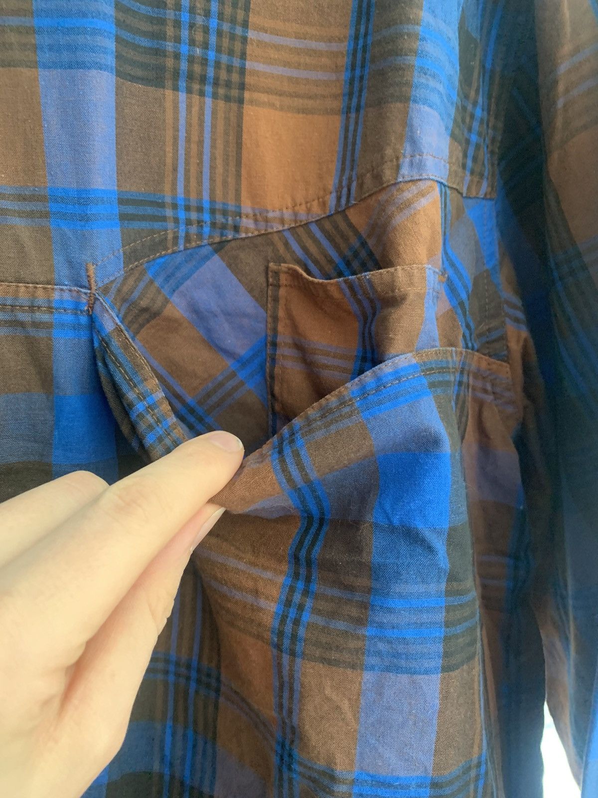 Marithe + Francois Girbaud Vintage Girbaud Plaid Button-Down w. X-Pockets Size US L / EU 52-54 / 3 - 4 Thumbnail