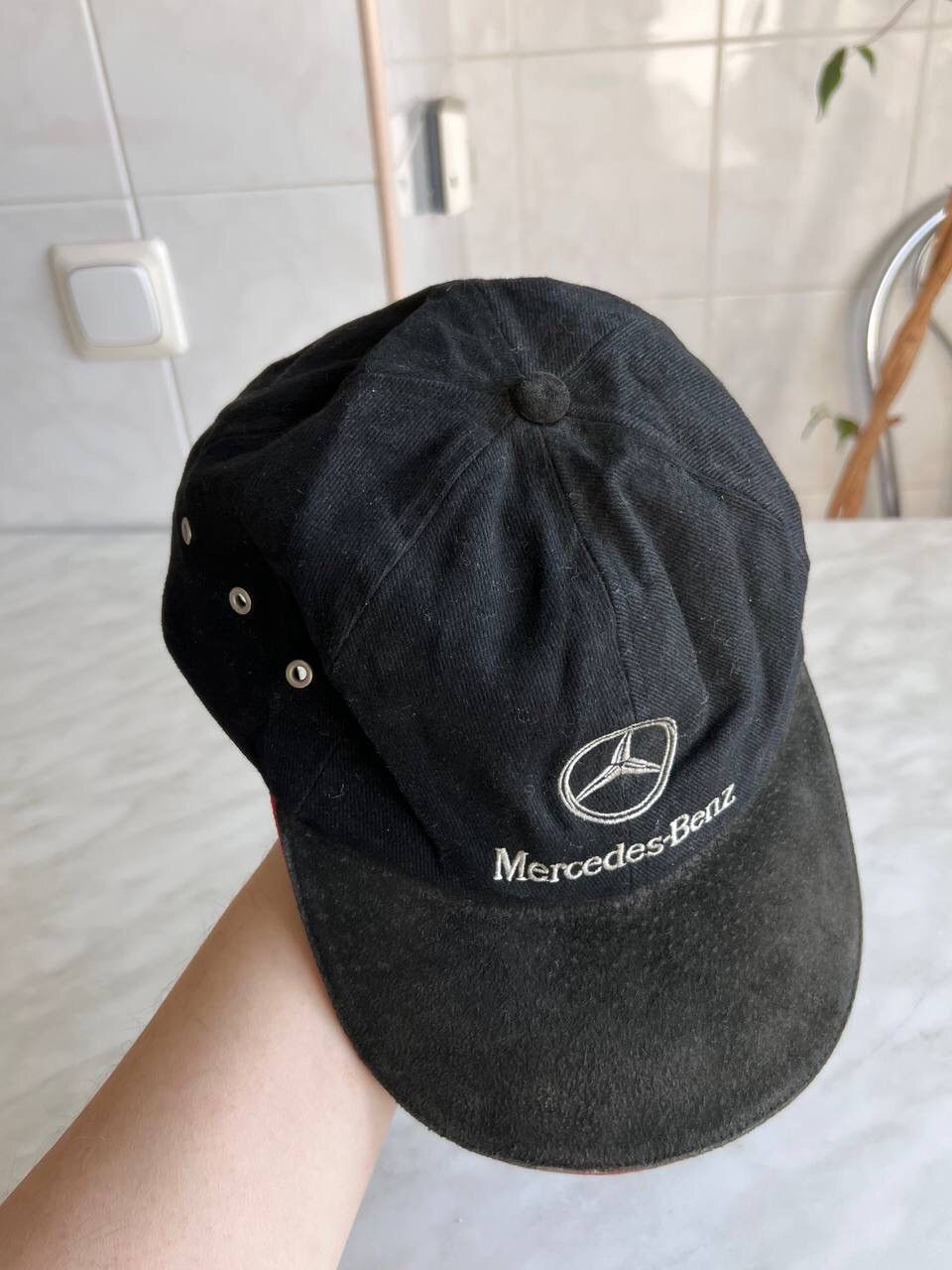 Mercedes-Benz × Vintage Vintage 90s Mercedes Benz Black Racing Logo Rare Archive Cap Size ONE SIZE - 9 Thumbnail