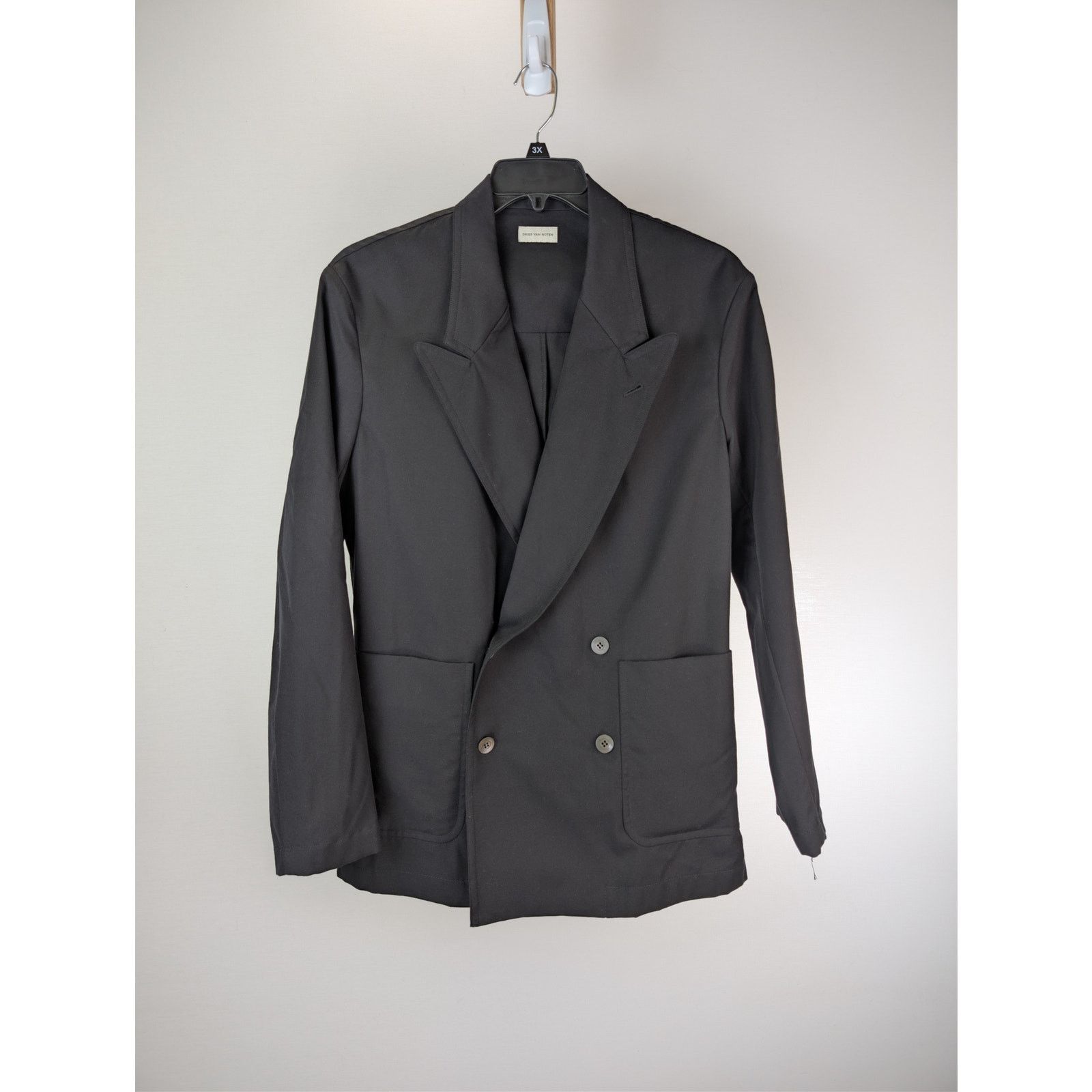 Dries Van Noten o1rshd1 Caplans Blazer Jacket in Black Size US S / EU 44-46 / 1 - 1 Thumbnail