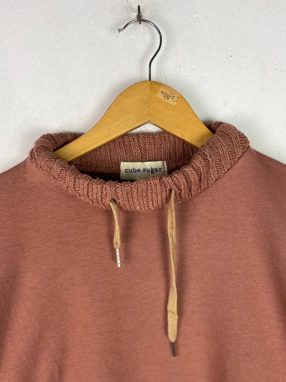 Japanese Brand cube sugar sweatshirt knitted collar and sleeves Size L / US 10 / IT 46 - 7 Thumbnail
