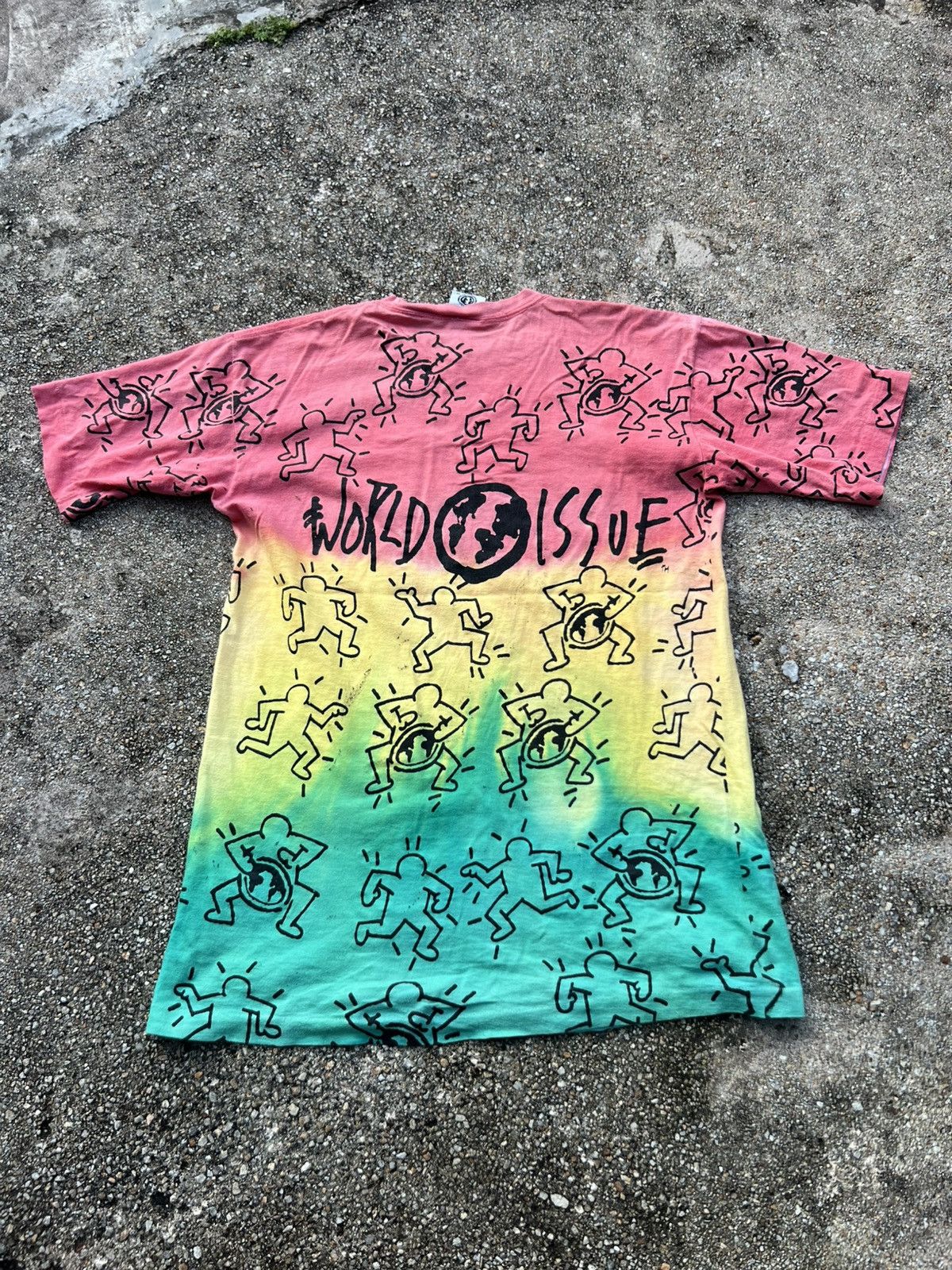 Keith Haring × Vintage Vintage Rare Keith Haring World Issue Shirt Size US M / EU 48-50 / 2 - 2 Thumbnail