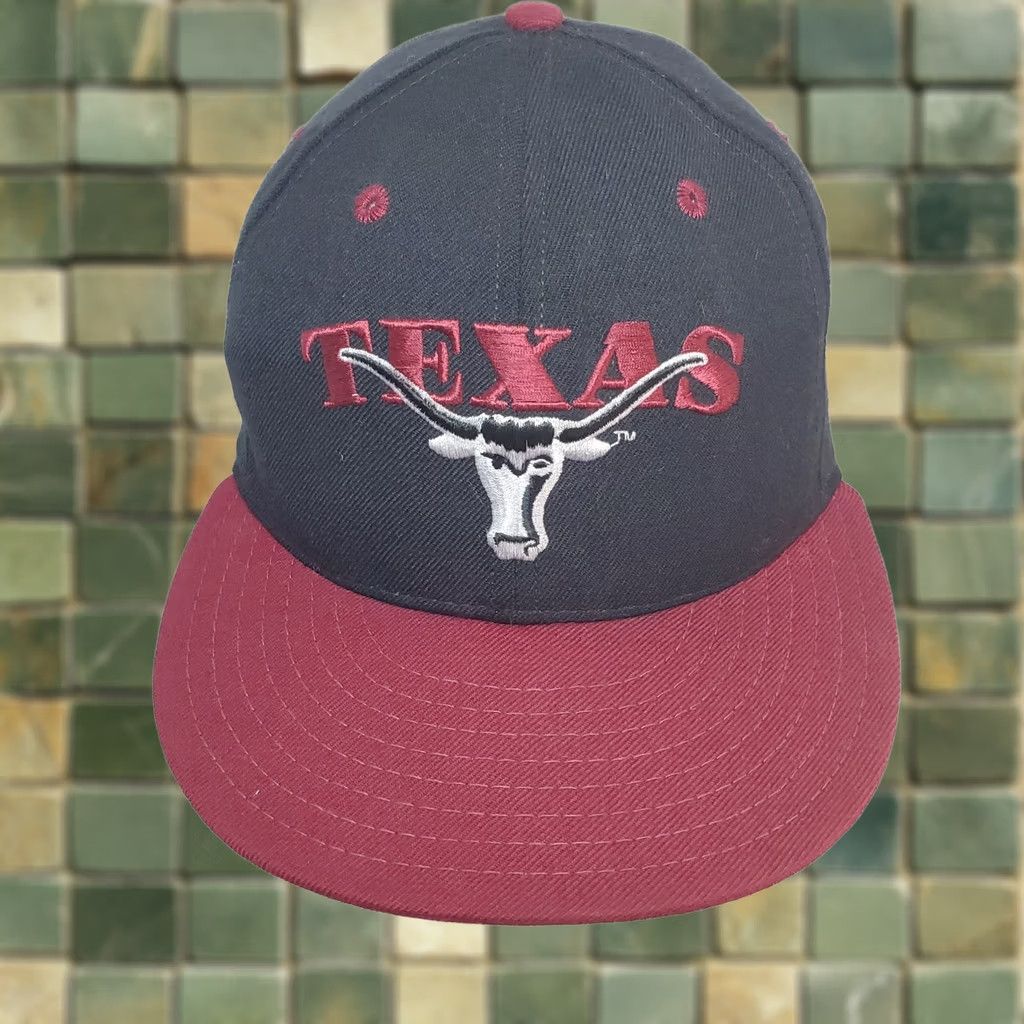 New Era VINTAGE New Era Texas Longhorns Wool Baseball Cap Hat Sz 7 59/50 Sport Athletic Vtg Size ONE SIZE - 1 Thumbnail