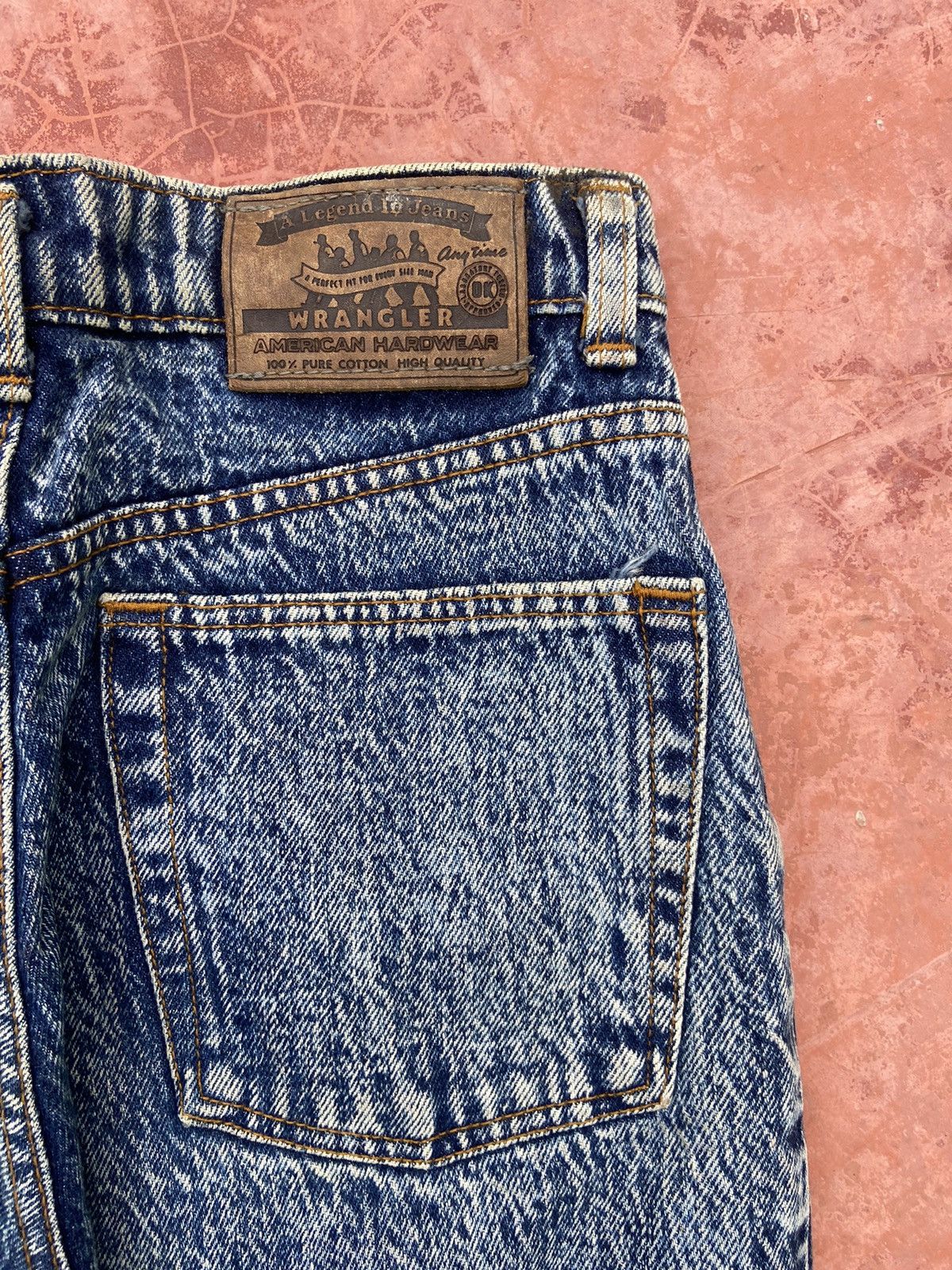 Beauty Beast 🔥 Acid Wash Vintage 80s Vintage Wrangler Jeans Size US 28 / EU 44 - 6 Thumbnail