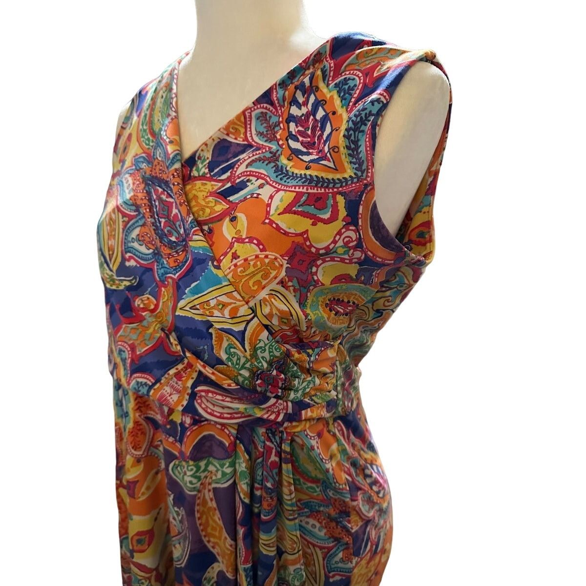 Lauren Ralph Lauren Lauren Ralph Lauren Faux Wrap Paisley Dress Size Medium Size M / US 6-8 / IT 42-44 - 1 Thumbnail