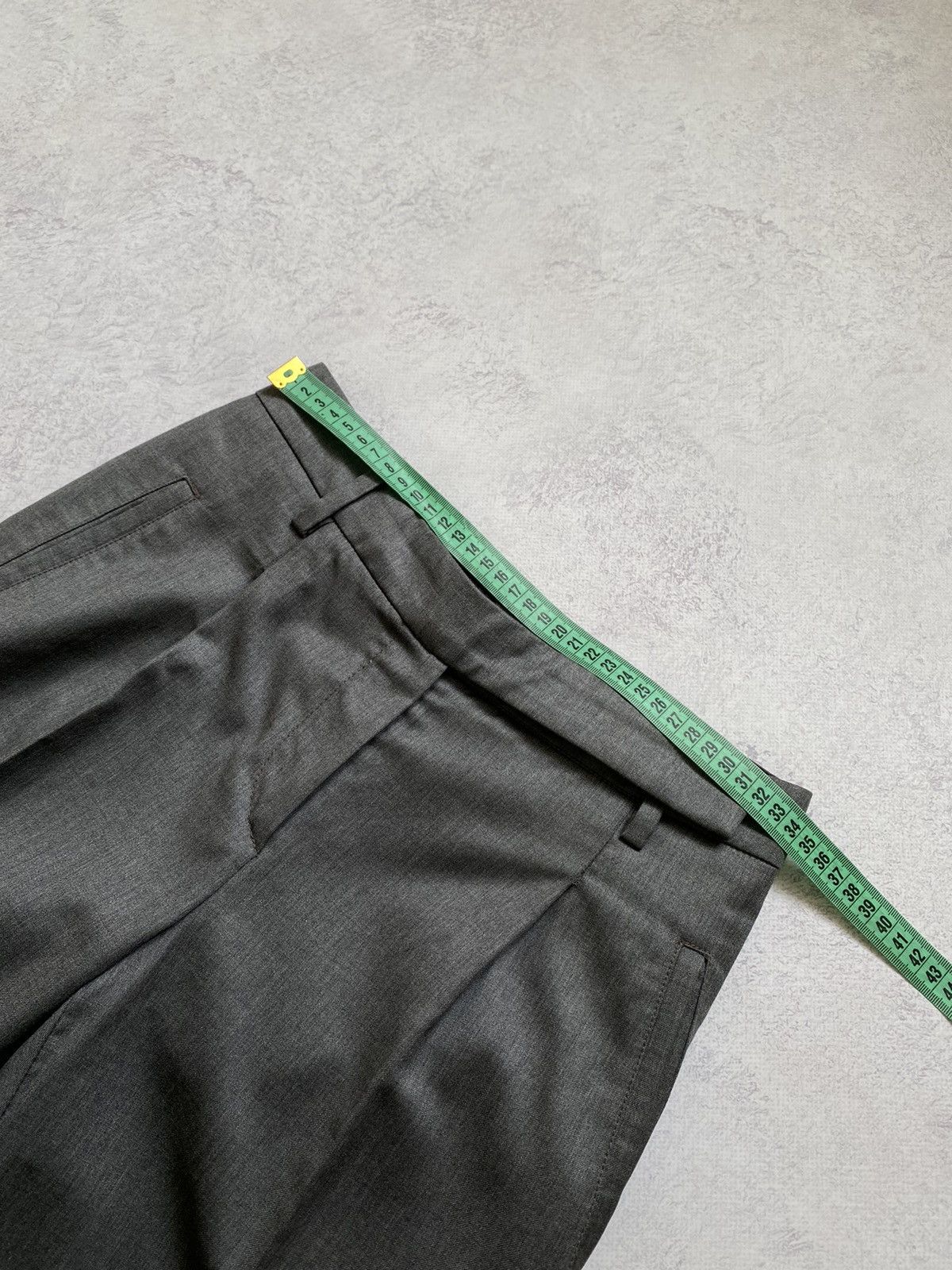 Brunello Cucinelli Gunex By Brunello Cucinelli Grey Wool Cropped Trousers Pants Size 27" / US 4 / IT 40 - 15 Thumbnail