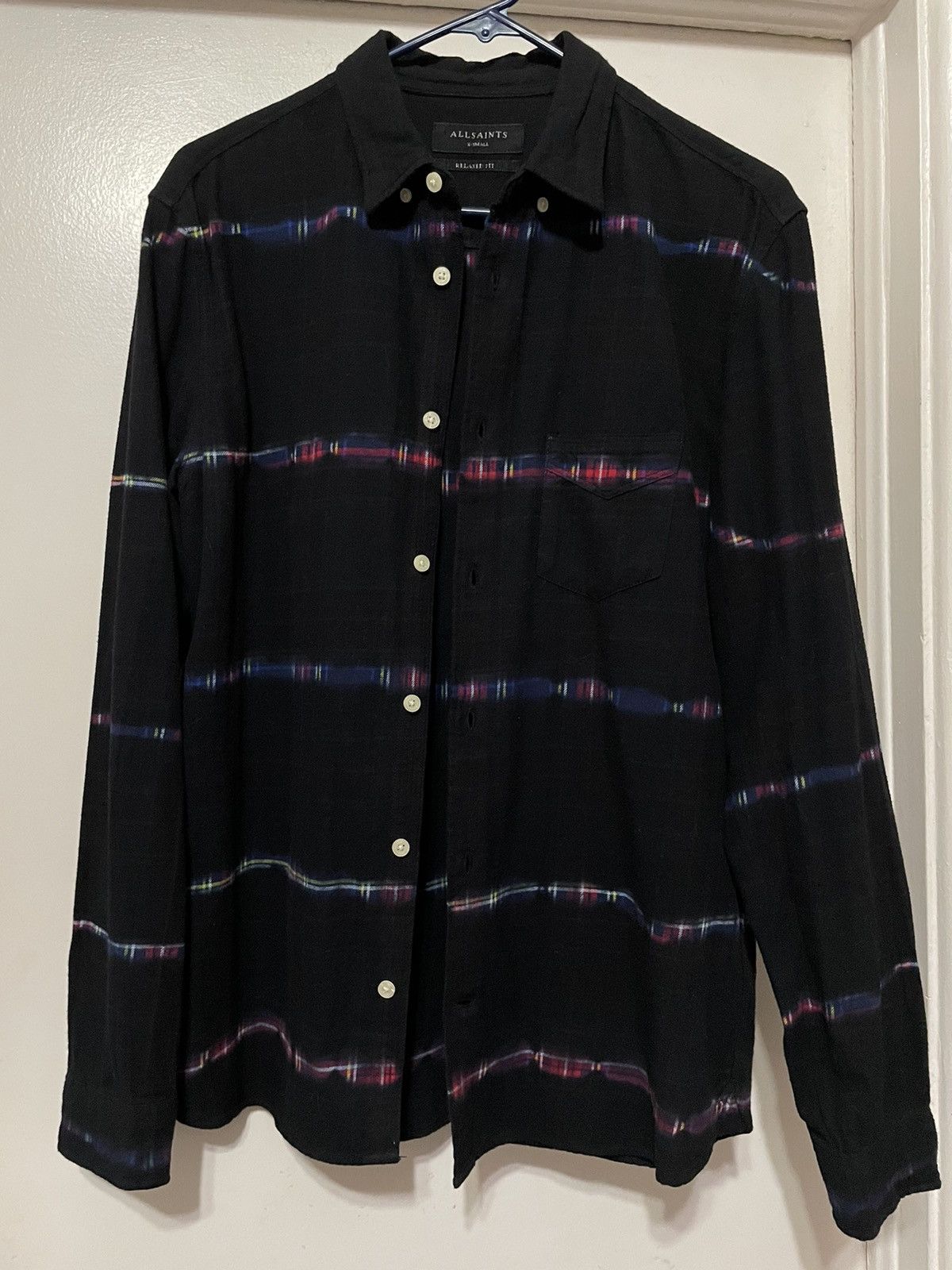 Allsaints Allsaints Claverack LS Shirt Flannel Tie Dye Black Size XS Size US XS / EU 42 / 0 - 1 Thumbnail