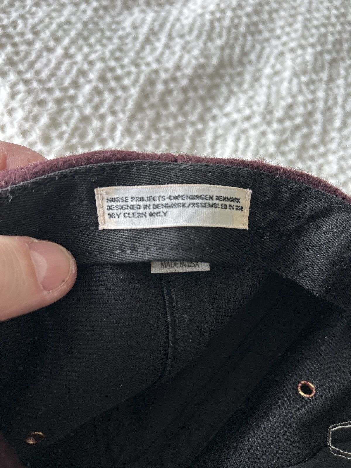 Norse Projects Maroon Wool Norse Projects cap Size ONE SIZE - 3 Thumbnail