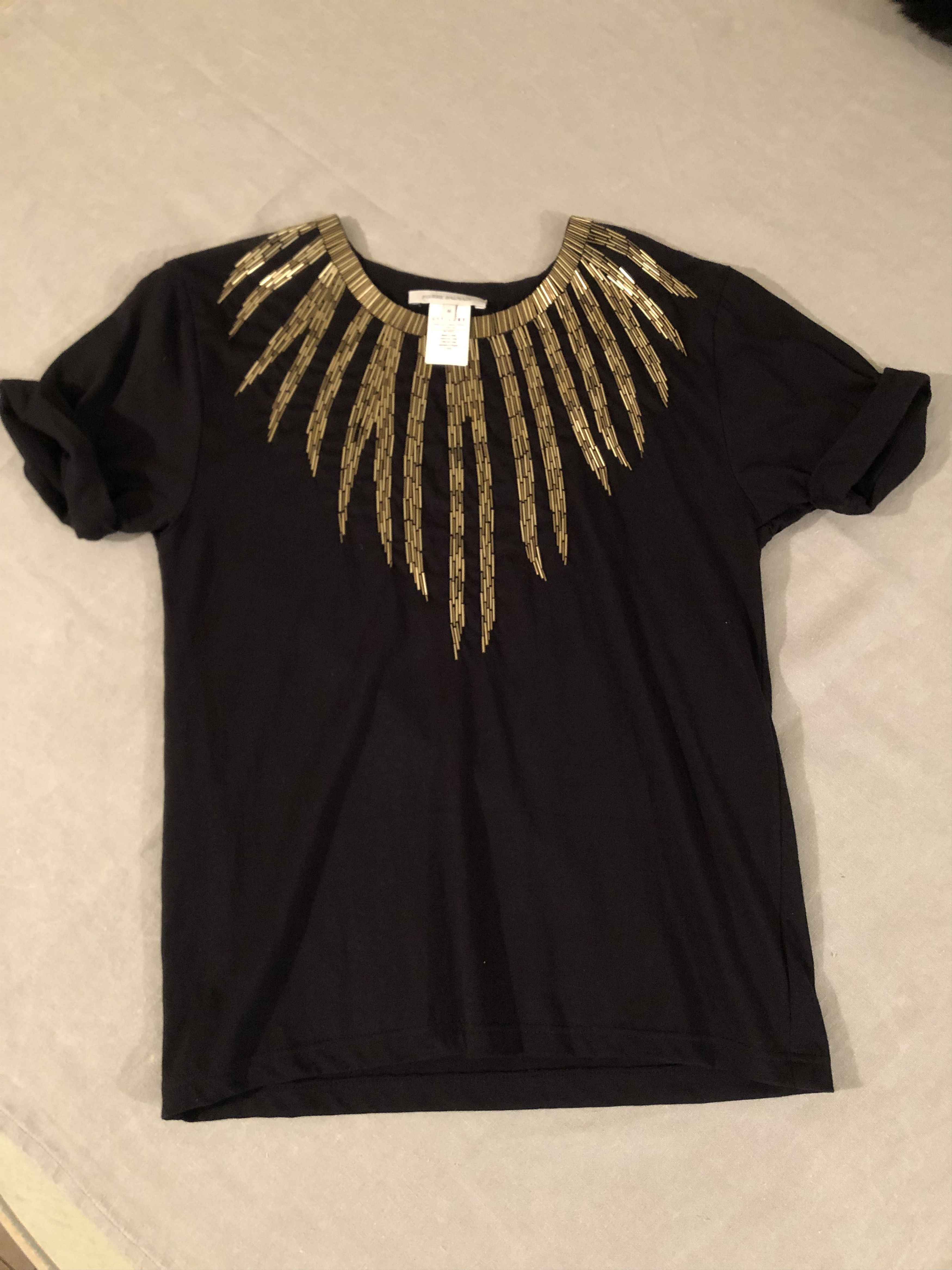 Pierre Balmain embroidered black tshirt