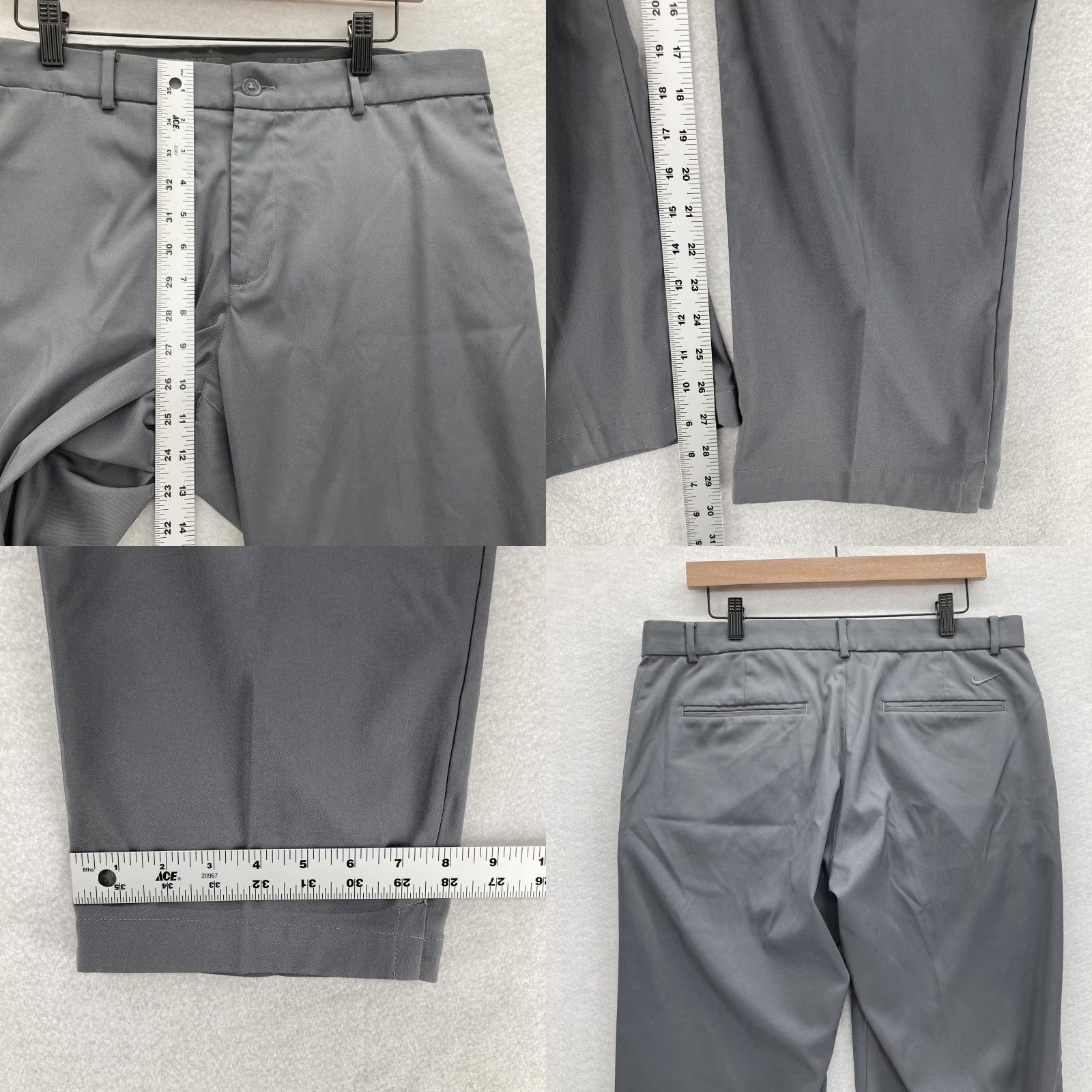 Nike Nike Golf Pants Mens 34x30 Gray Dri-FIT Standard Fit Stretch Active Performance Pants Size US 34 / EU 50 - 8 Thumbnail