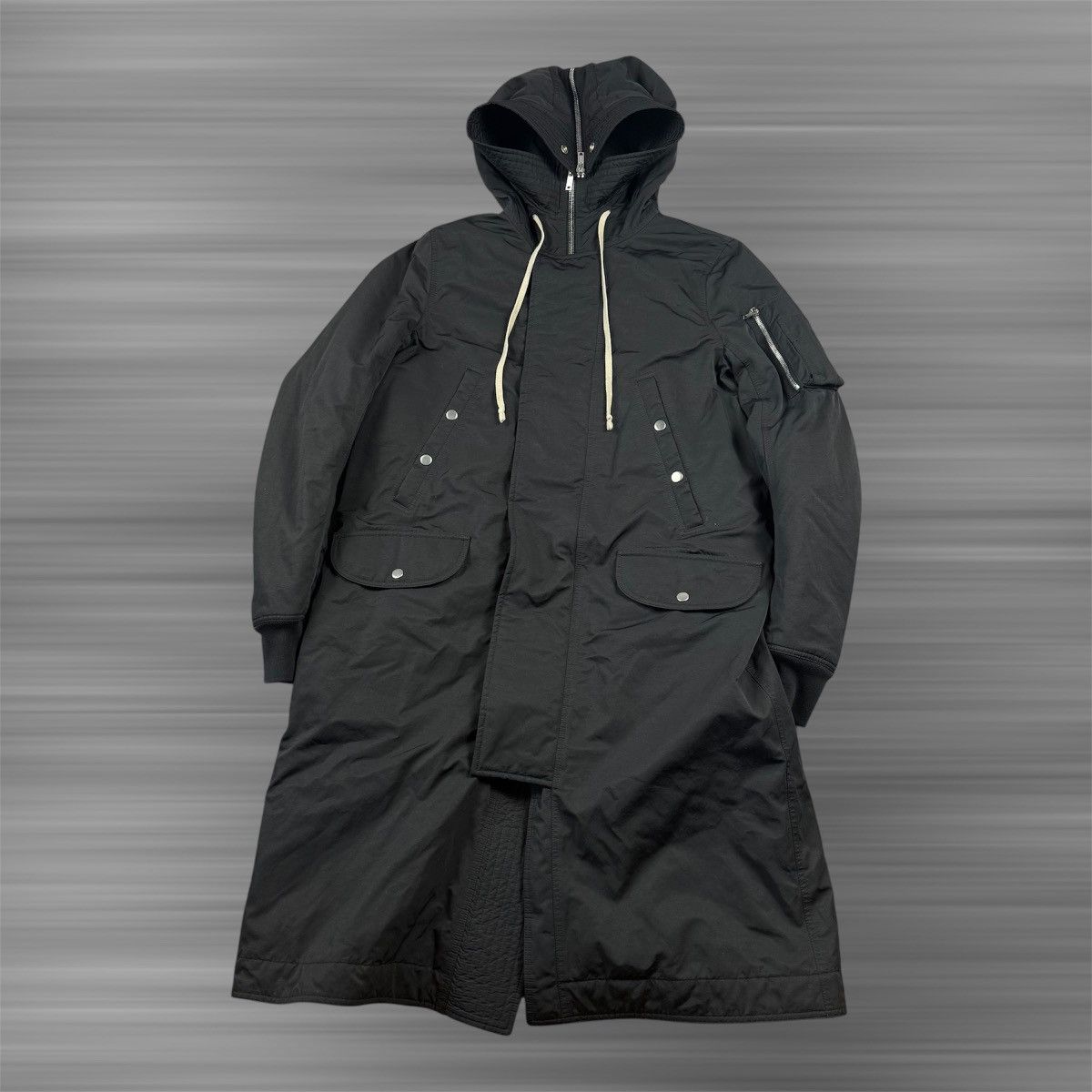 Rick Owens Rick Owens DRKSHDHW Black Hooded Long Heavy Parka Size US M / EU 48-50 / 2 - 5 Thumbnail