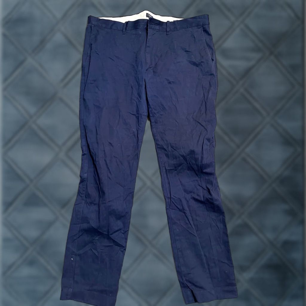 J.Crew J Crew Flex Khaki Pants Navy Blue Flat Front Slim Fit Mens Sz 36x32 Size US 36 / EU 52 - 1 Thumbnail