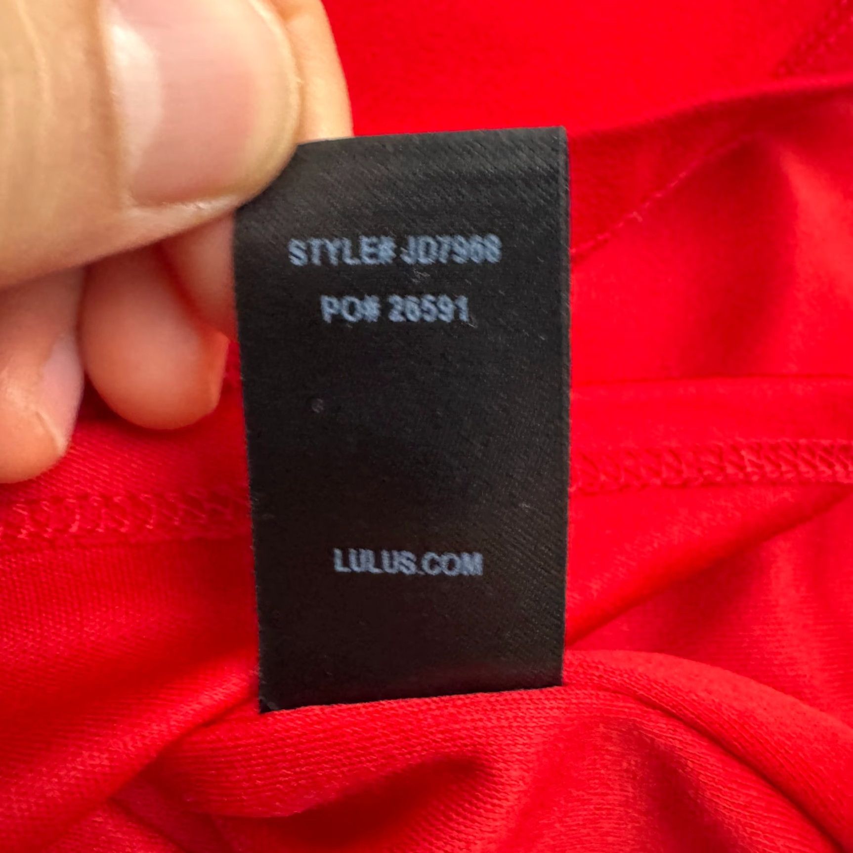 Lulus Lulus Off Shoulder Bell Long Sleeve Bodycon Mini Dress Womens Small Red Stretch Size S / US 4 / IT 40 - 7 Thumbnail