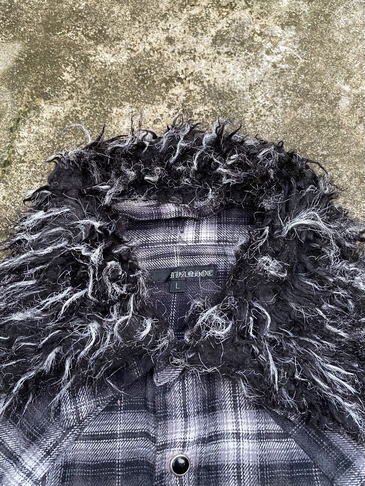 If Six Was Nine JAPANESE BRAND FUR LGB PLAID BUTTON UP SHIRT Size US L / EU 52-54 / 3 - 4 Thumbnail