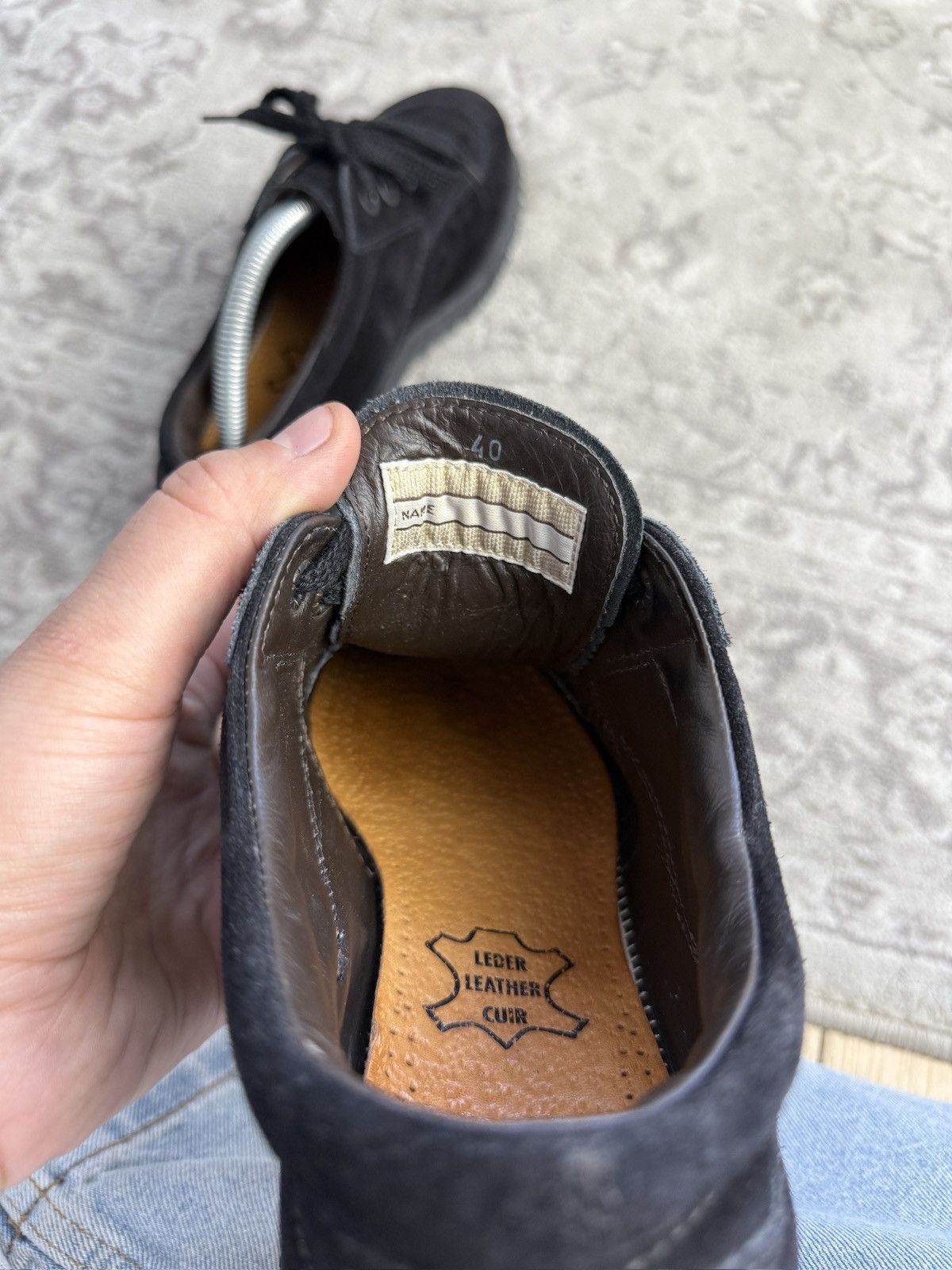 Designer × Hogan Hogan basic black suede shoes sneakers US7 designer casual Size US 7 / EU 40 - 7 Thumbnail