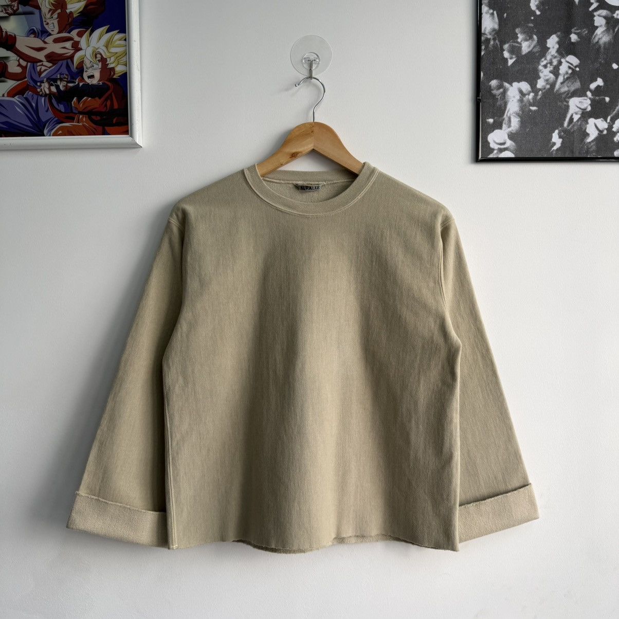Auralee SUPER MILLED SWEAT CUT-OFF SWEATSHIRT size 4 | Grailed