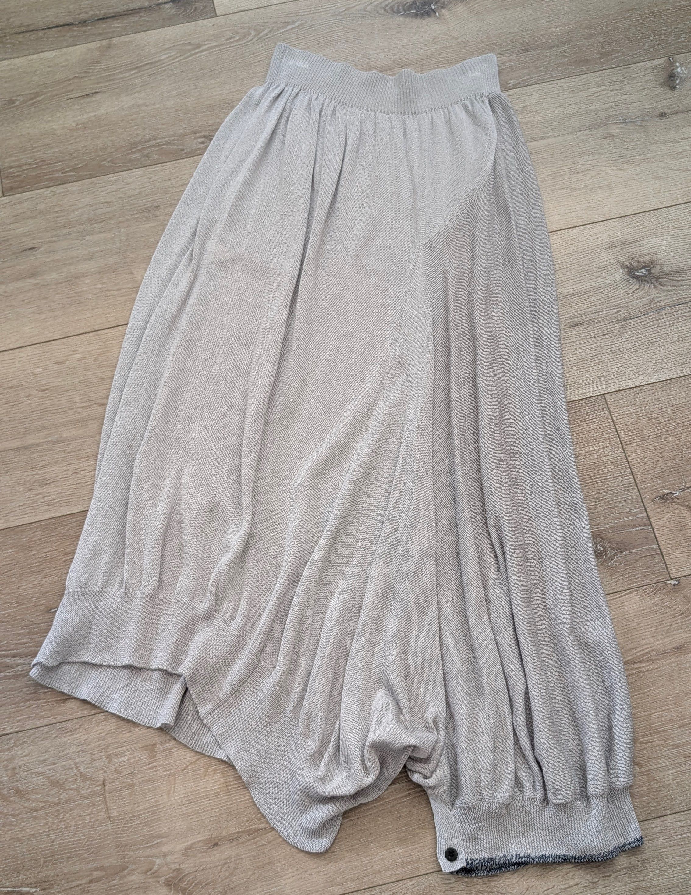 Y's Y"s Lt Grey Fine Knit Convertible Split-Leg Long Skirt Size 26" / US 2 / IT 38 - 1 Thumbnail