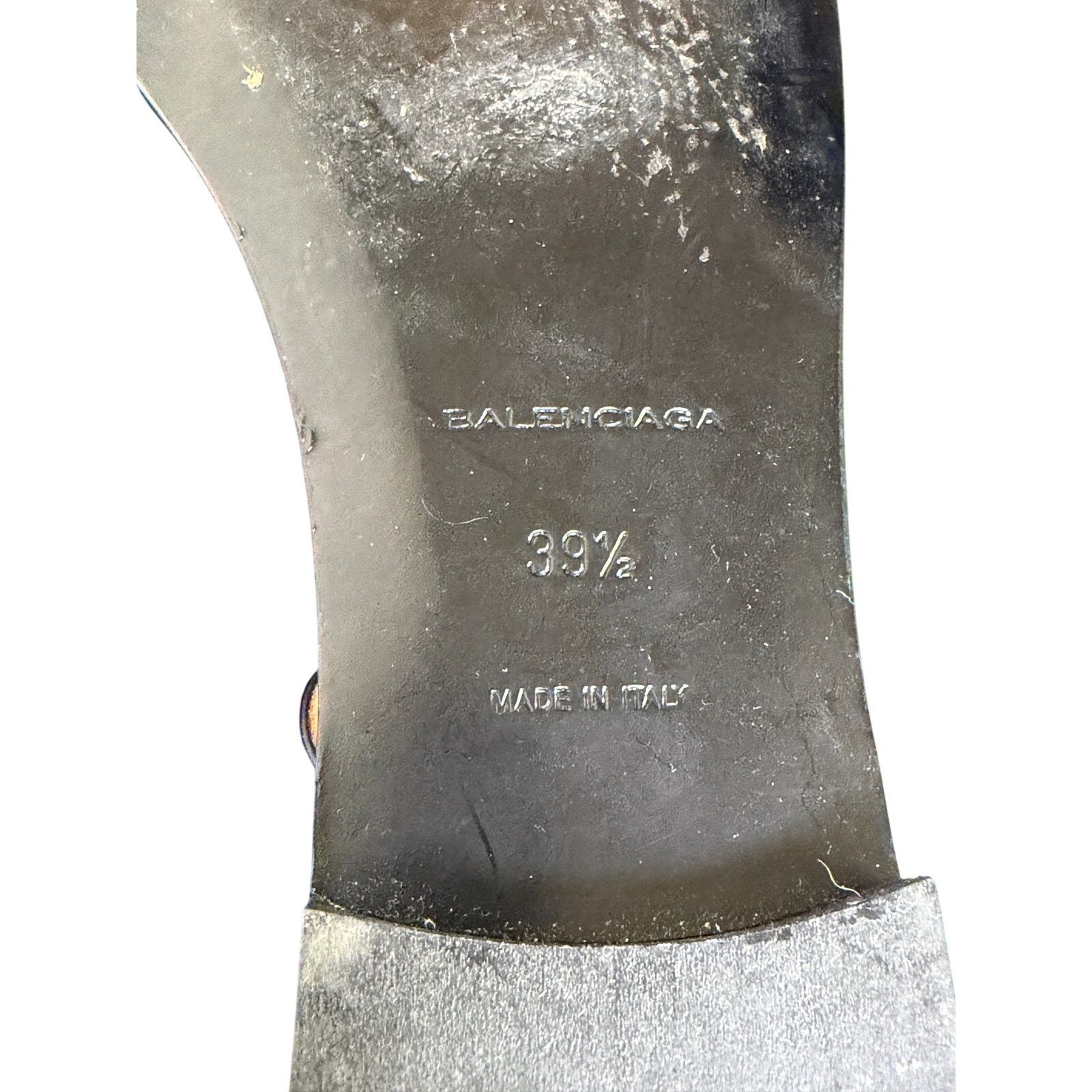 Balenciaga Balenciaga Women's Black Leather Sandals Size US 9.5 / IT 39.5 - 7 Thumbnail