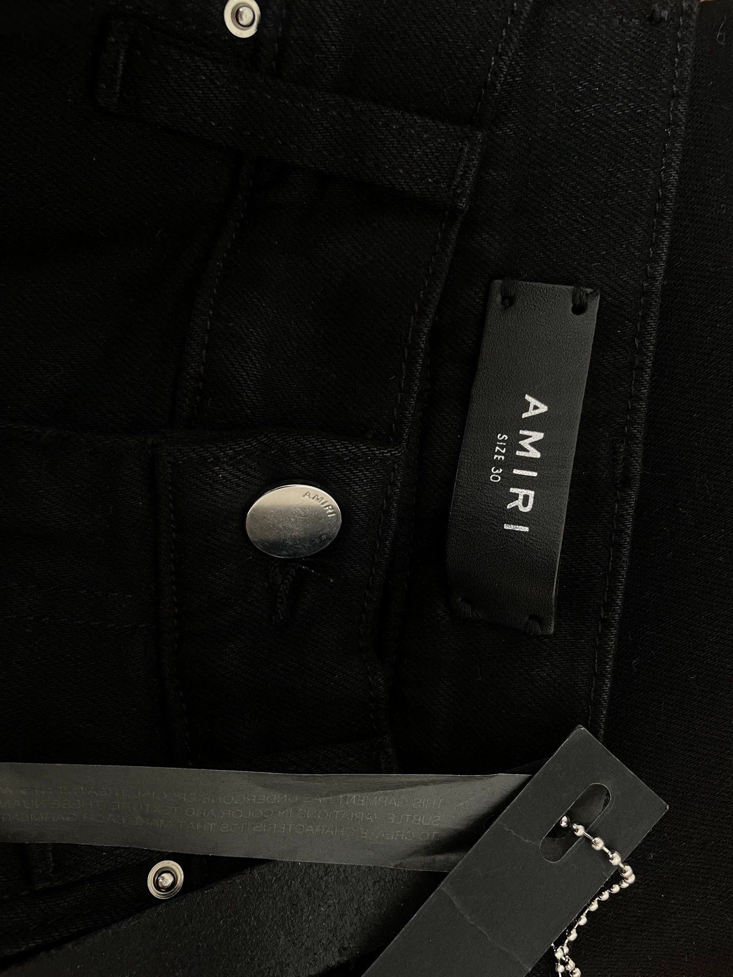 Amiri Amiri Black Leather-Paneled Jeans 30 Size US 30 / EU 46 - 3 Thumbnail