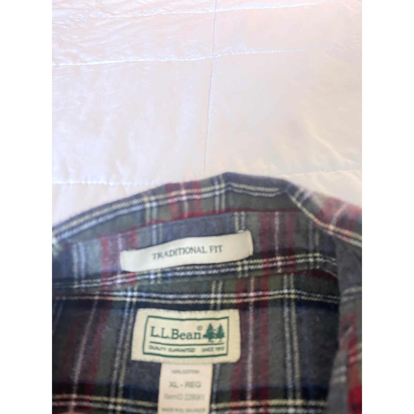 Vintage LL Bean Shirt Mens XL Gray Red Plaid Flannel Traditional Fit Button Up Pocket Size US XL / EU 56 / 4 - 5 Thumbnail