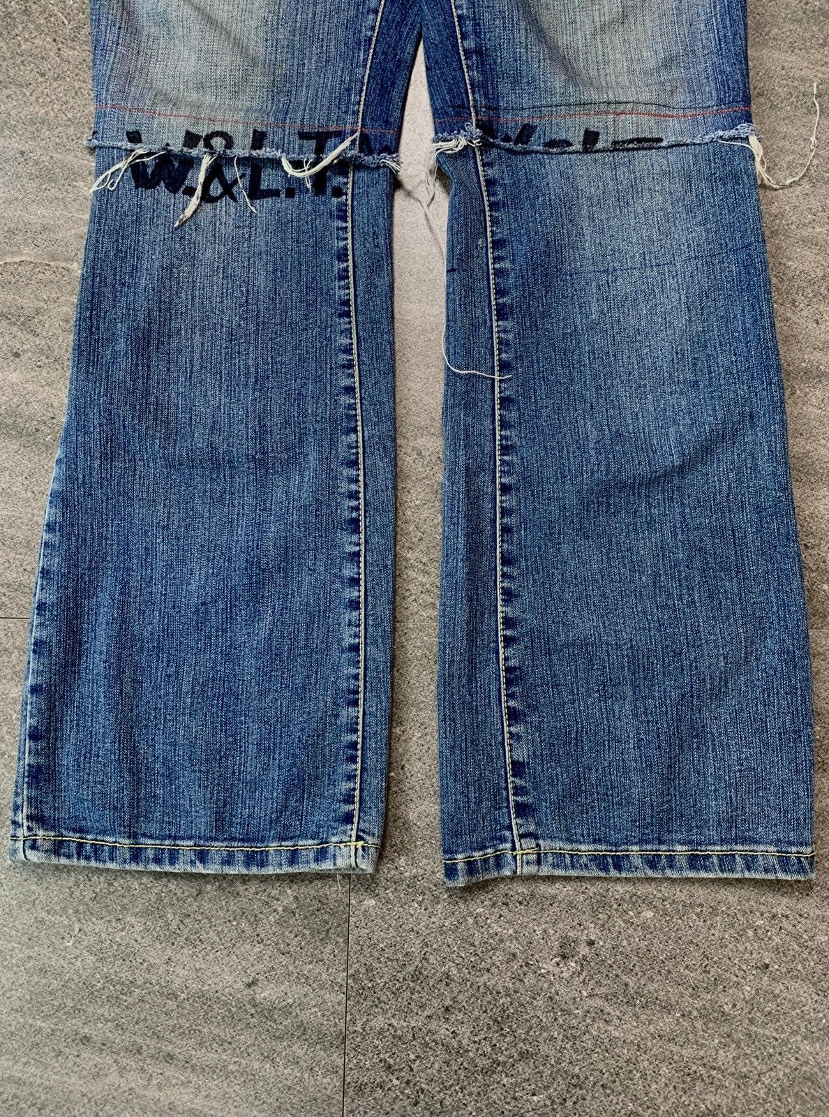 Walter Van Beirendonck FREE TAX! 2003 W&LT Reconstructed Bootcut Denim Jeans Size US 32 / EU 48 - 5 Thumbnail