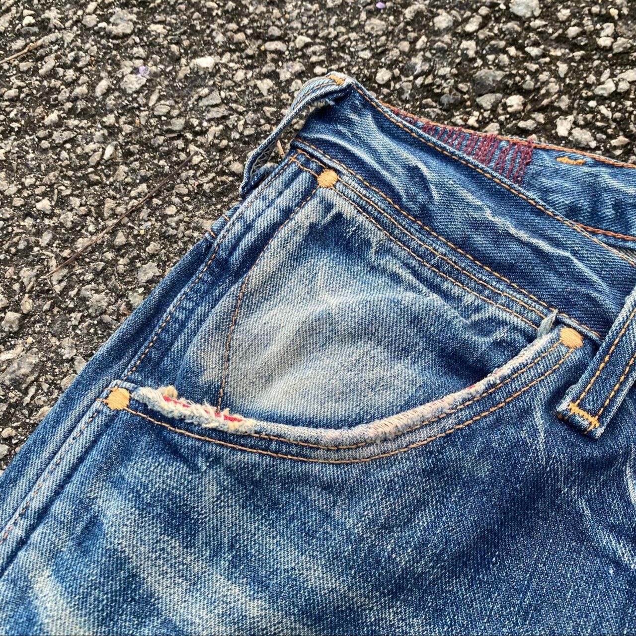 Wrangler Vintage 80s Wrangler Blue Bell Distressed Denim Size US 32 / EU 48 - 10 Thumbnail