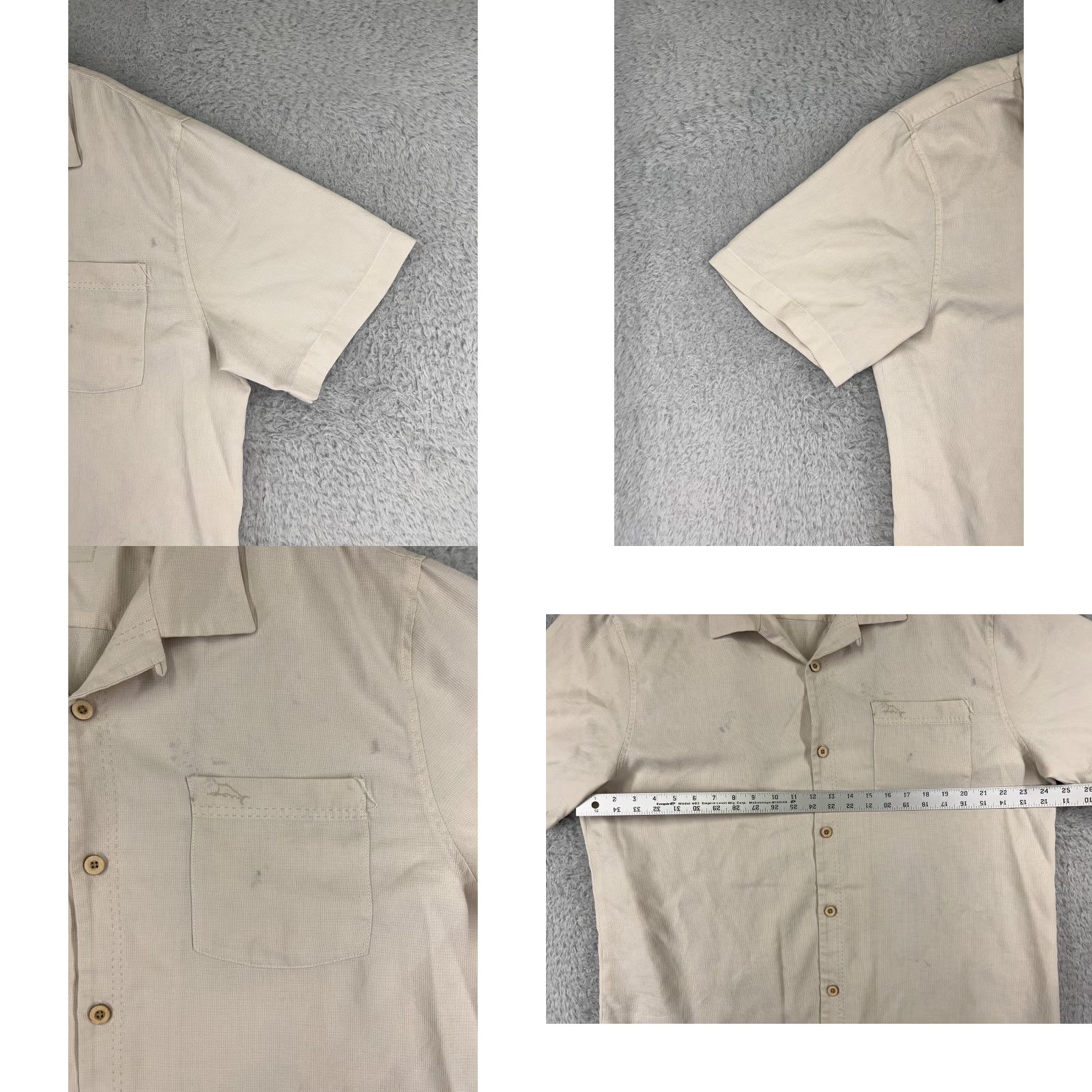 Tommy Bahama VINTAGE Tommy Bahama Shirt Men XL Beige Hawaiian Button Up Silk Blend Vacation Size US XL / EU 56 / 4 - 8 Thumbnail