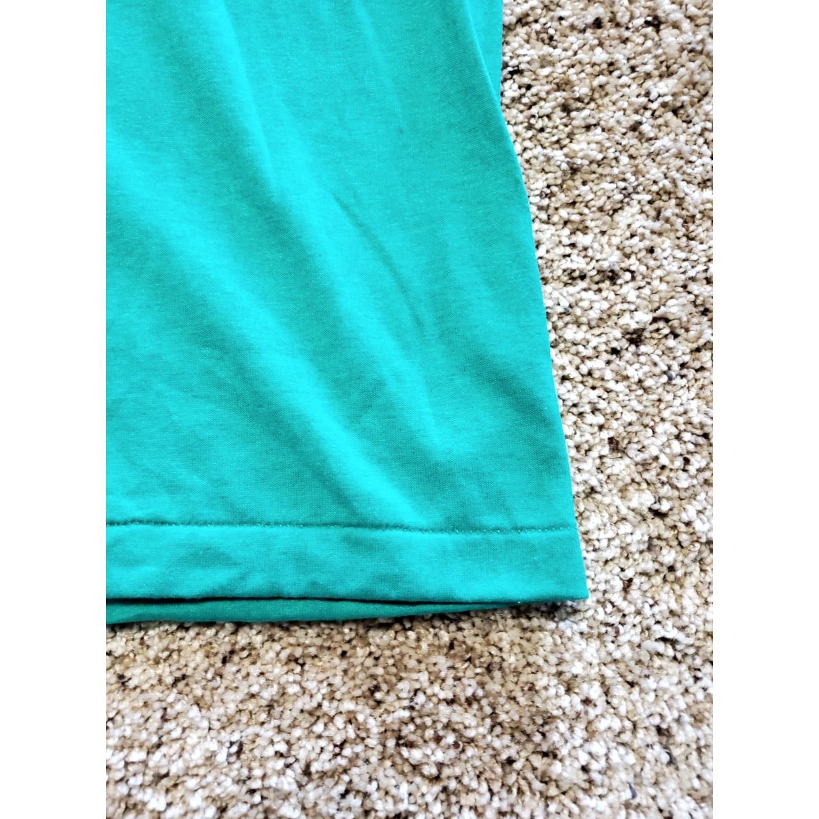 Vintage VINTAGE Sportswear T Shirt XL Mens Teal Blue Short Sleeve V-Neck 1970s USA Made Single Stitch Size US XL / EU 56 / 4 - 3 Thumbnail
