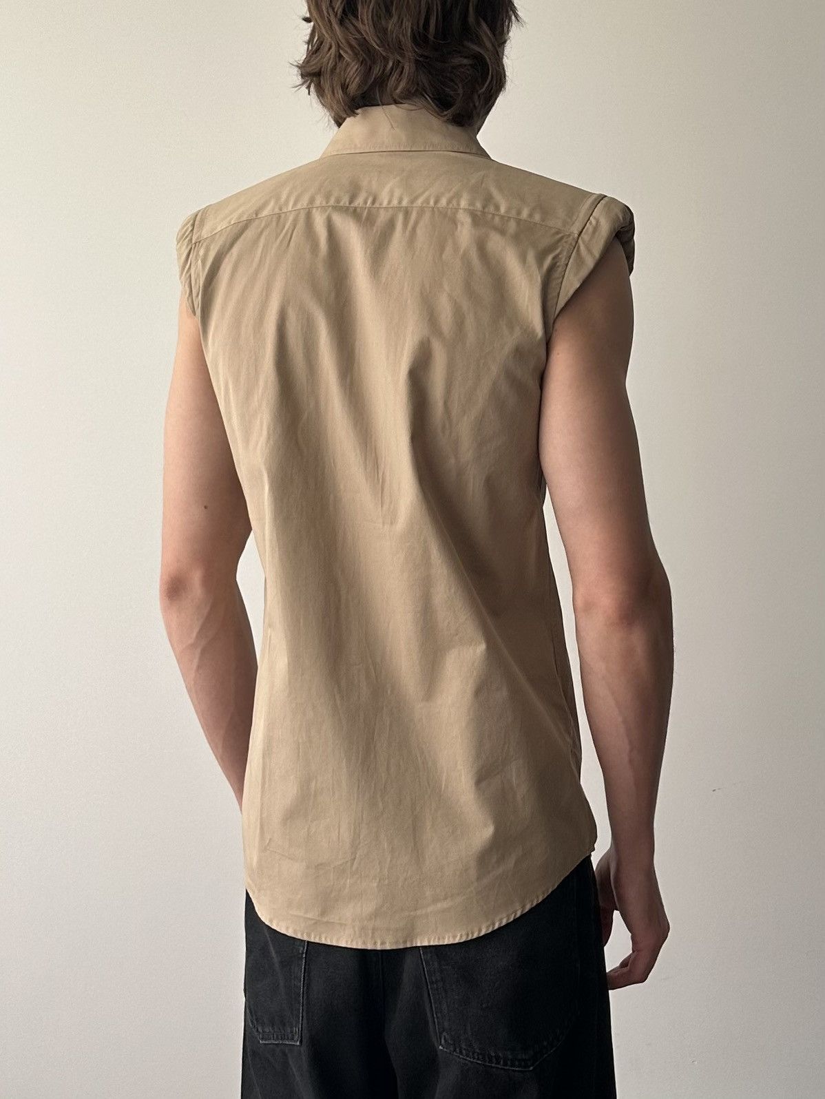 Dries Van Noten Dries Van Noten Padded Shoulders Sleeveless Shirt Size US S / EU 44-46 / 1 - 3 Thumbnail