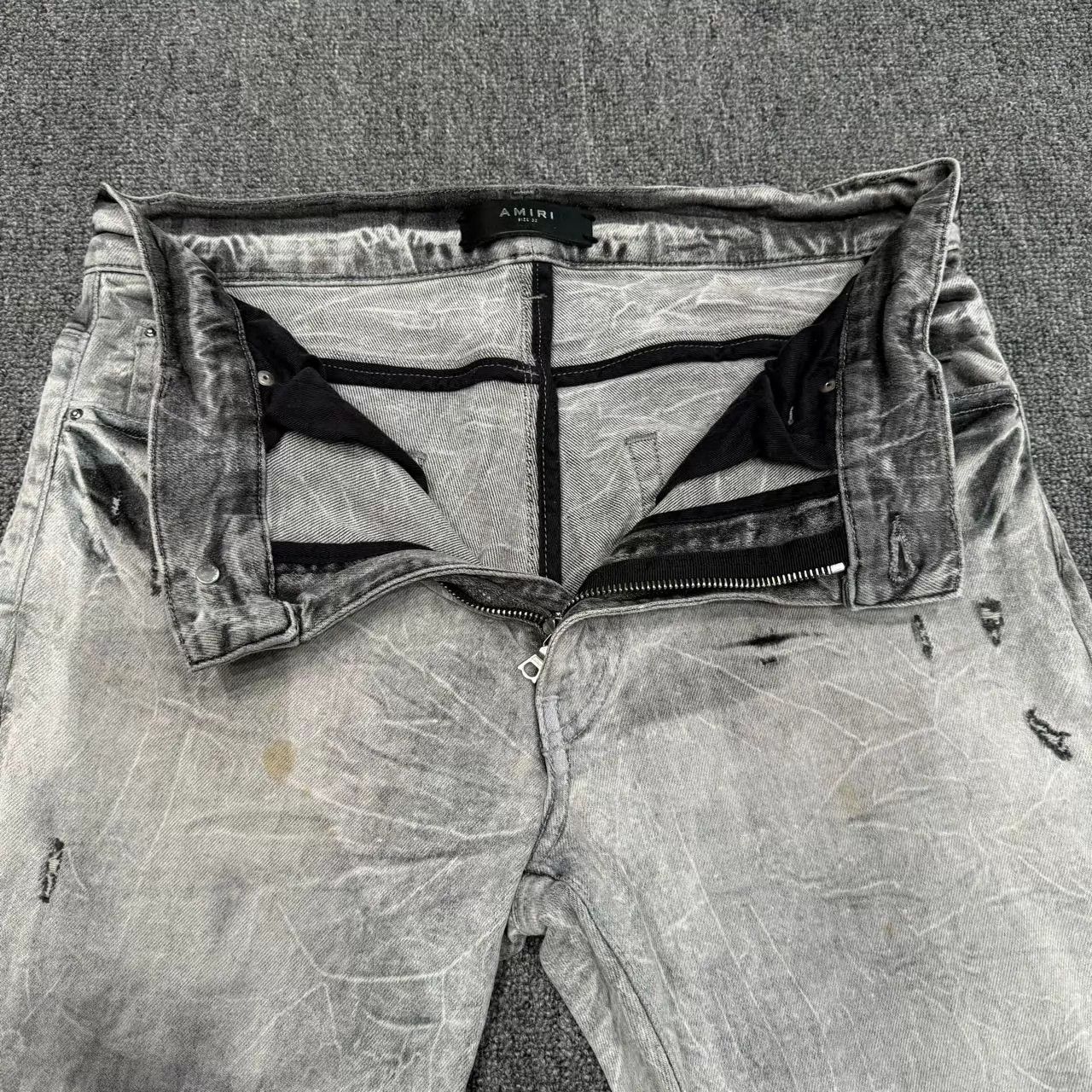Amiri AMIRI Gray Washed Ripped Jeans 32 95 New Size US 32 / EU 48 - 4 Thumbnail