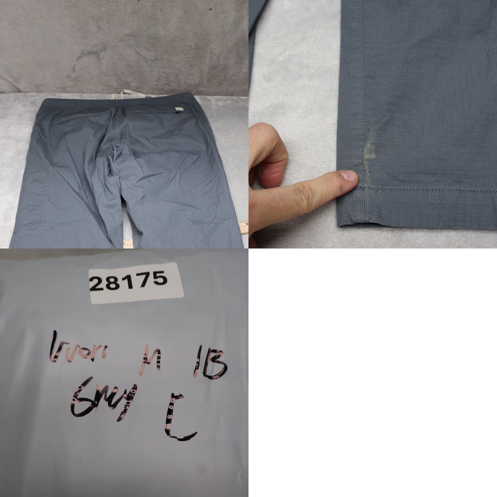 Vuori Vuori Pants Women XL Gray Ripstop Stretch Hiking Drawstring Casual Travel 36x30 Size 40" / US 18 - 9 Thumbnail