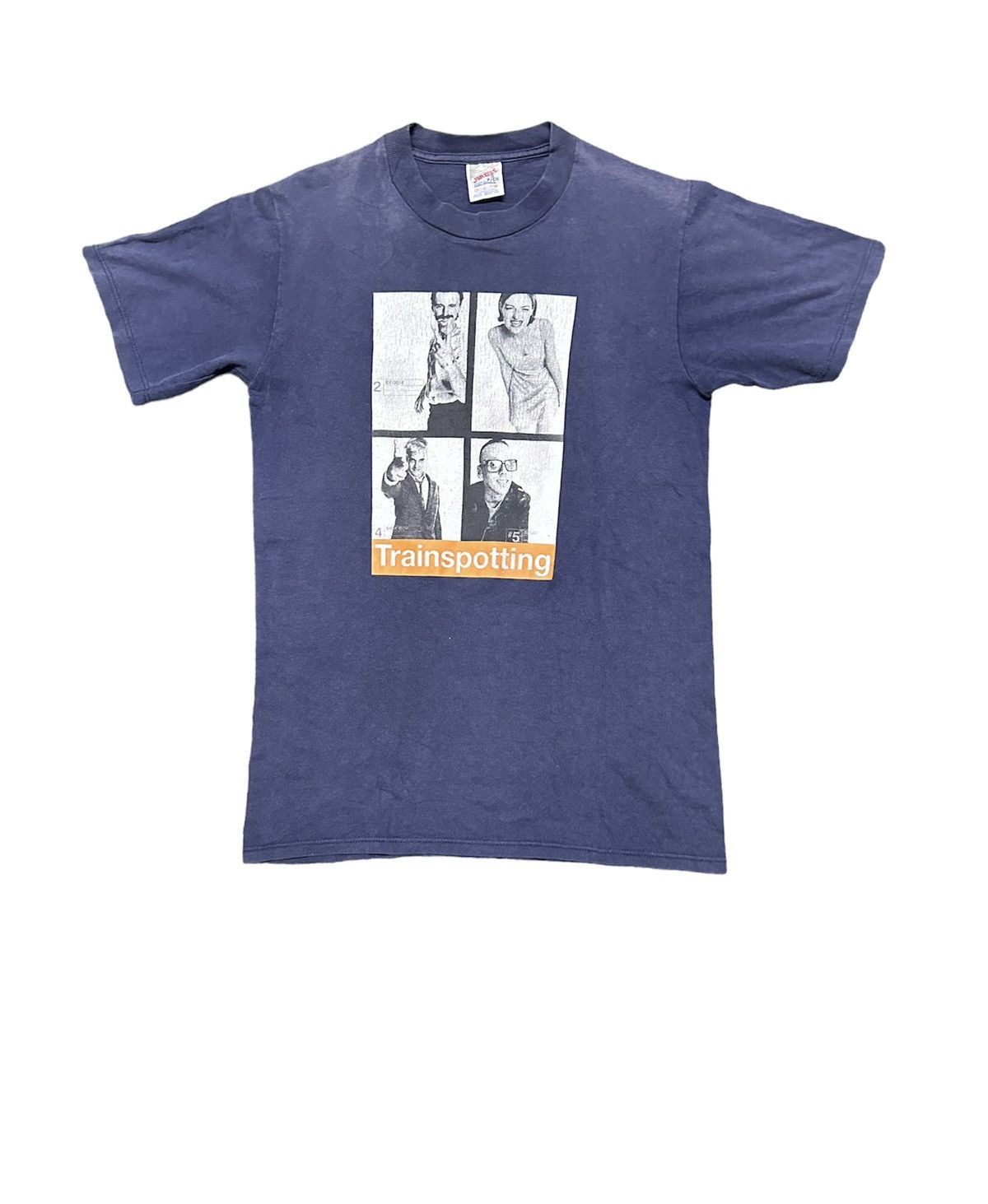 image of 90's Trainspotting Movie Tee in Navy Blue, Men's (Size Small)