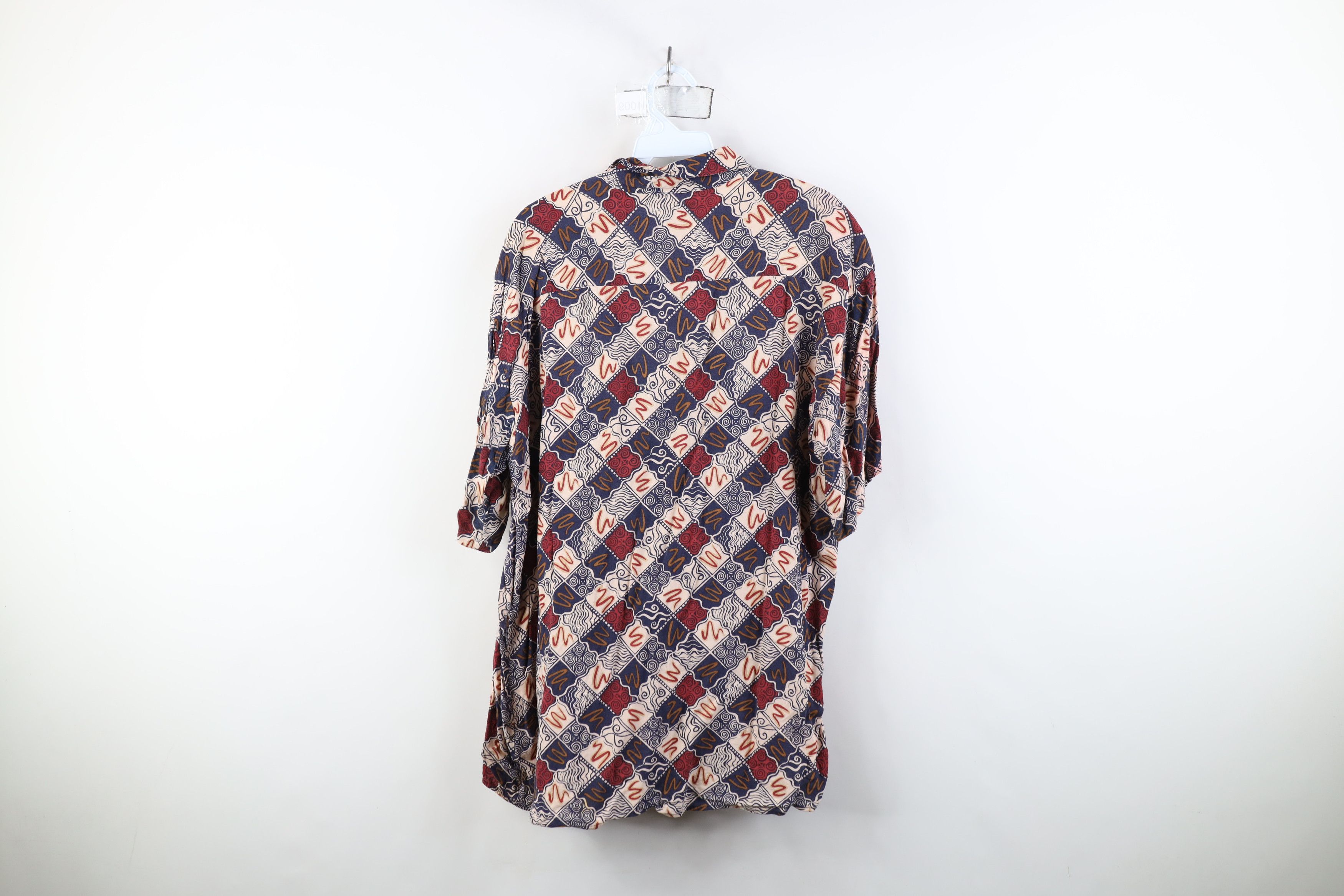 Vintage Vintage 90s Streetwear Rayon Gabardine Collared Button Shirt Size US M / EU 48-50 / 2 - 11 Thumbnail