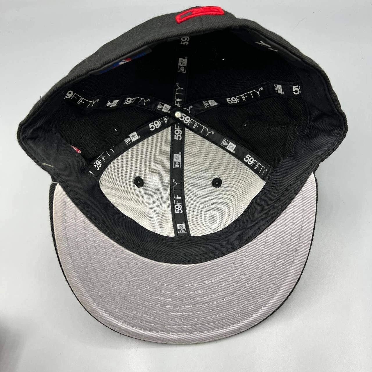 New Era New York Mets Hat Men 7 1/2 Black Embroidered Fitted Cap Size ONE SIZE - 2 Thumbnail