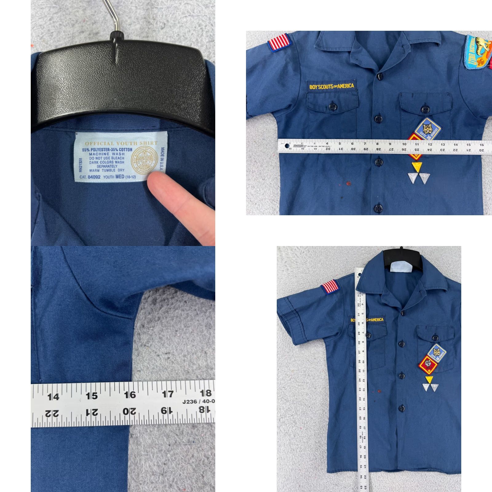 Vintage VINTAGE Boy Scouts of America Shirt Mens M Blue 2000 Y2K Utah Patch Apparel Read Size US M / EU 48-50 / 2 - 8 Thumbnail