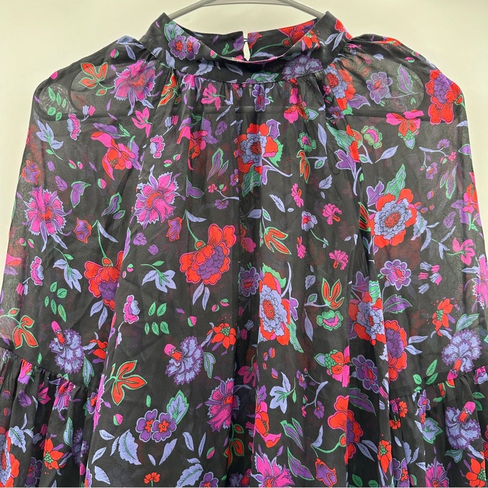 Veronica Beard Veronica Beard Cicely Silk Floral Long Sleeve Blouse Sz 8 Size M / US 6-8 / IT 42-44 - 4 Thumbnail