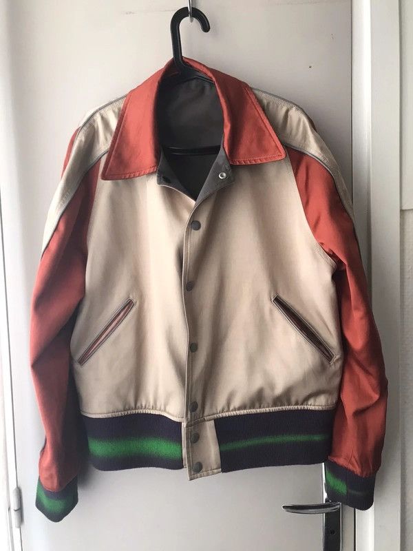image of Bomber Jacket x Maison Margiela Jacket 2017 Bomber Reversible Artisanal in Green (Size Medium)