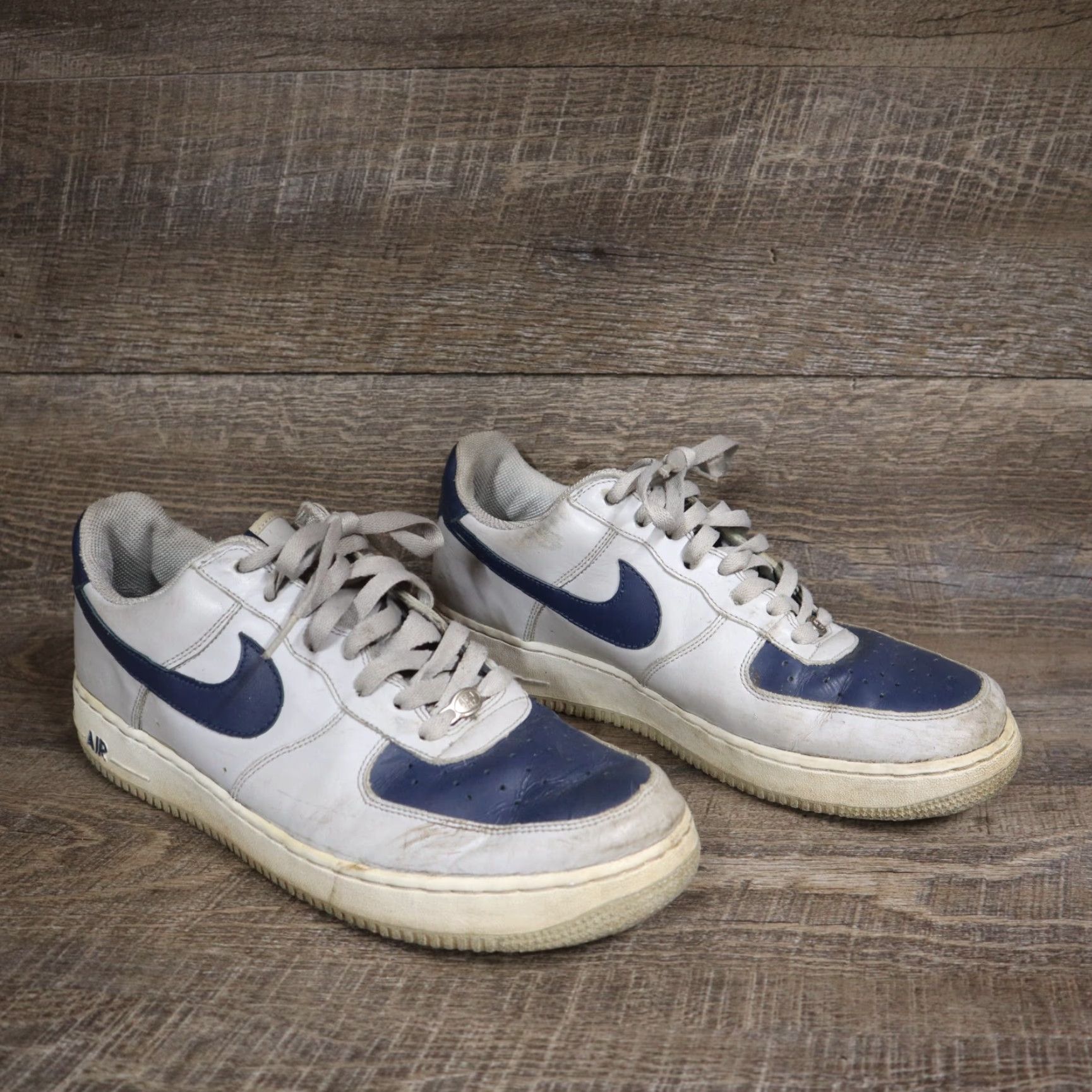 Nike VINTAGE Nike Air Force 1 Low Top 11 Men's Gray Blue Nike Air 2004 AF1 306353-042 Shoes Size US XL / EU 56 / 4 - 2 Thumbnail