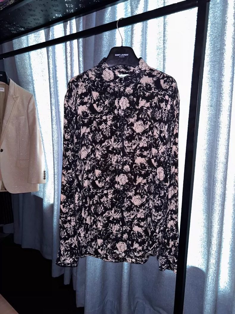 Saint Laurent Paris Saint Laurent Paris 2022SS French Rose Shirt Nextarrow-2505 Size US XXS / EU 40 - 1 Thumbnail