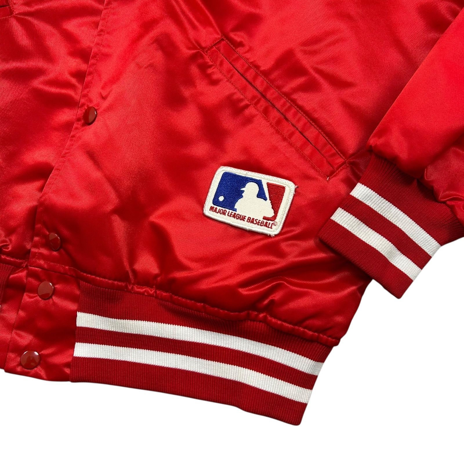 MLB VTG 90s PHILADELPHIA PHILLIES FELCO SATIN BOMBER JACKET Size US L / EU 52-54 / 3 - 3 Thumbnail