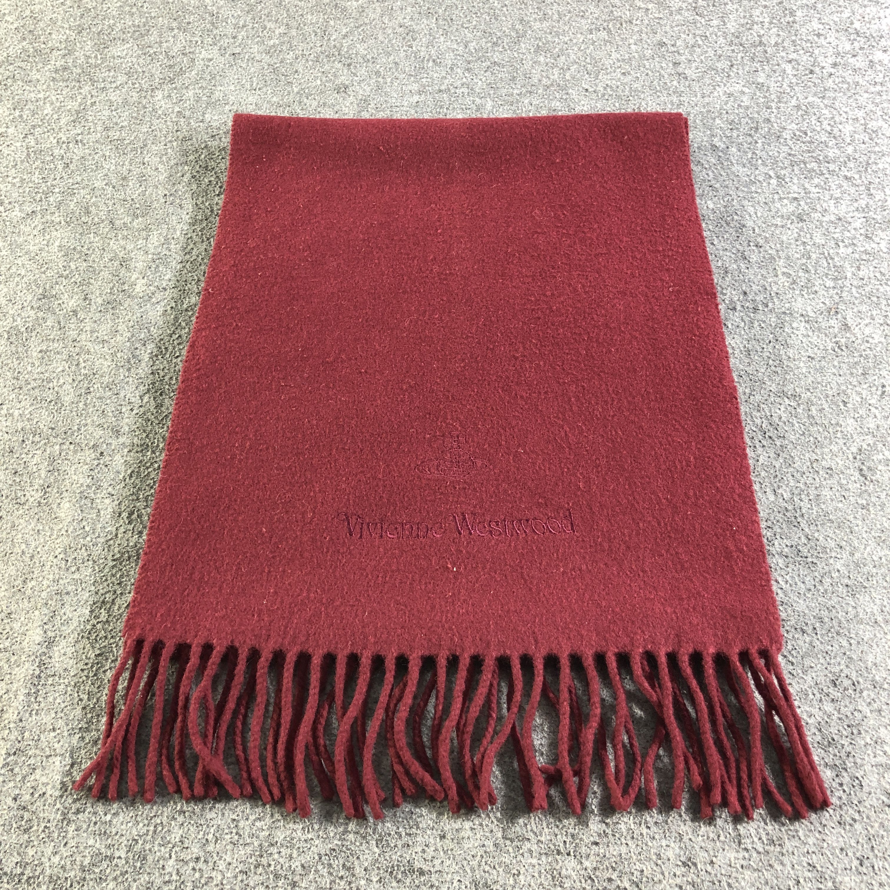 Vivienne Westwood Vivienne Westwood Plain Wool Scarf Muffler V2647 Size ONE SIZE - 4 Thumbnail