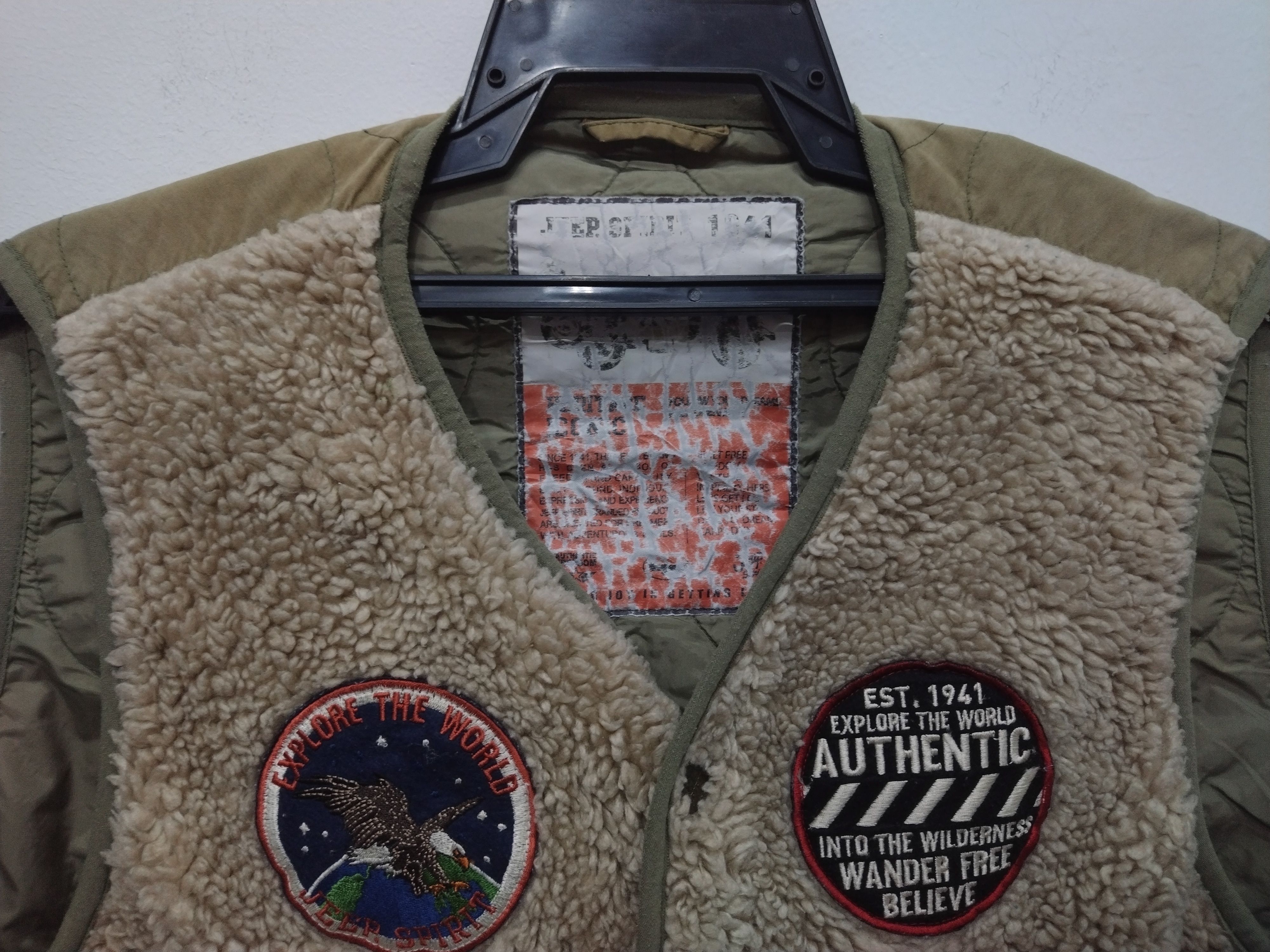 Vintage JEEP SPIRIT NICE DESIGN FLEECE VEST VINTAGE Size US S / EU 44-46 / 1 - 8 Thumbnail
