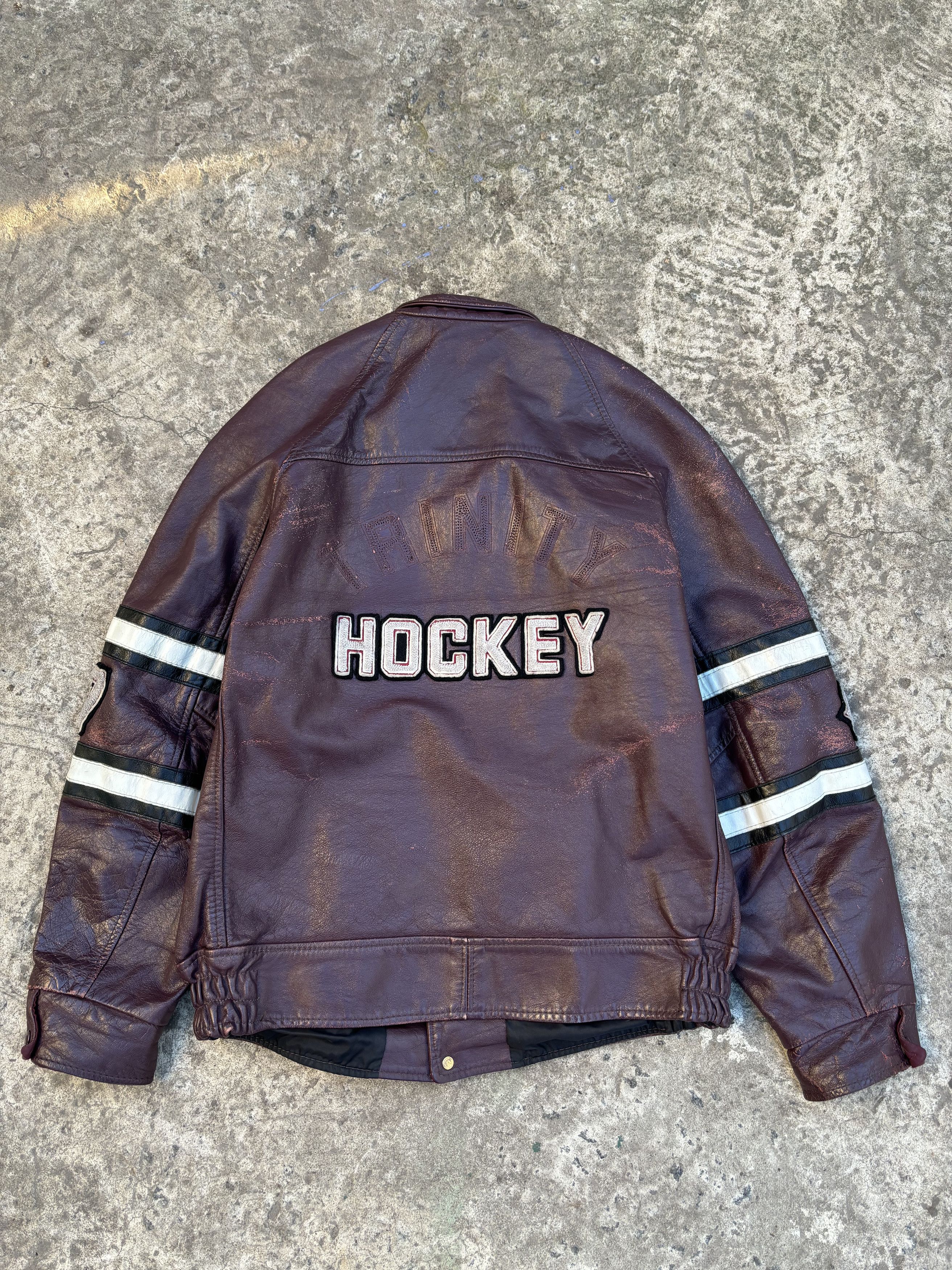 Other Vintage 70s Avon Sportswear Trinity Hockey Leather Jacket Size US L / EU 52-54 / 3 - 2 Thumbnail