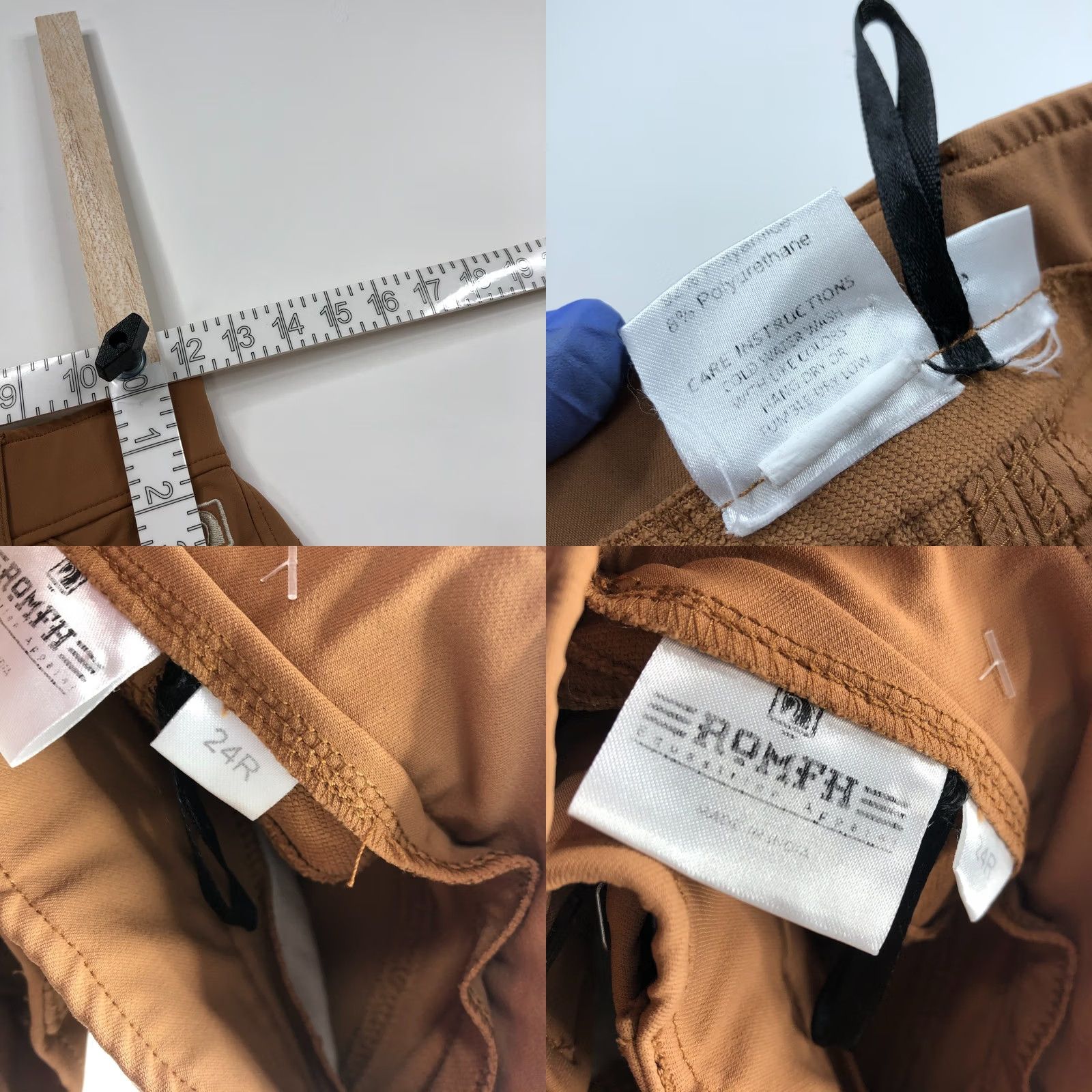 Vintage ROMFH 24R (Fit 24W 26L) Equestrian Riding Breeches Mid Rise Pants Brown Size 42" / US 20 - 8 Thumbnail
