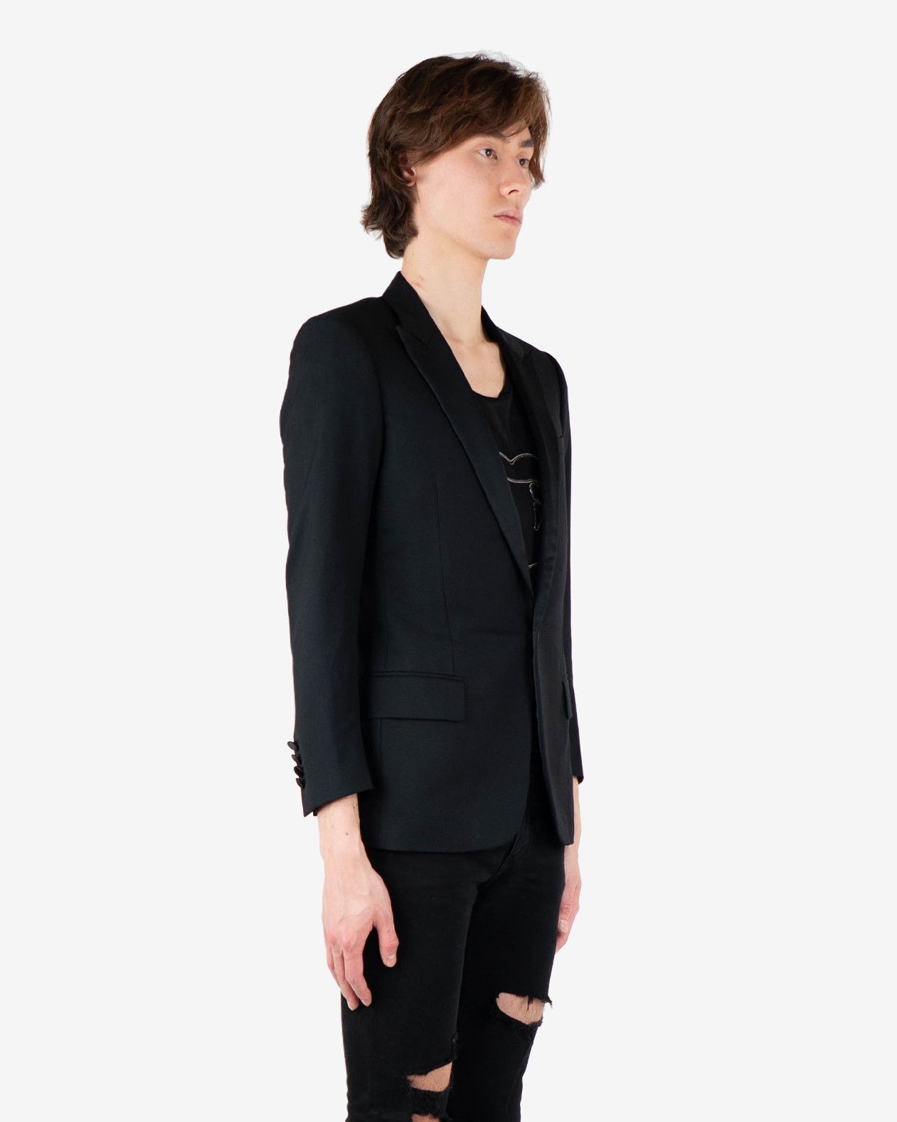 Dior Black Classic Smoking Blazer (SS02) Size US S / EU 44-46 / 1 - 5 Thumbnail