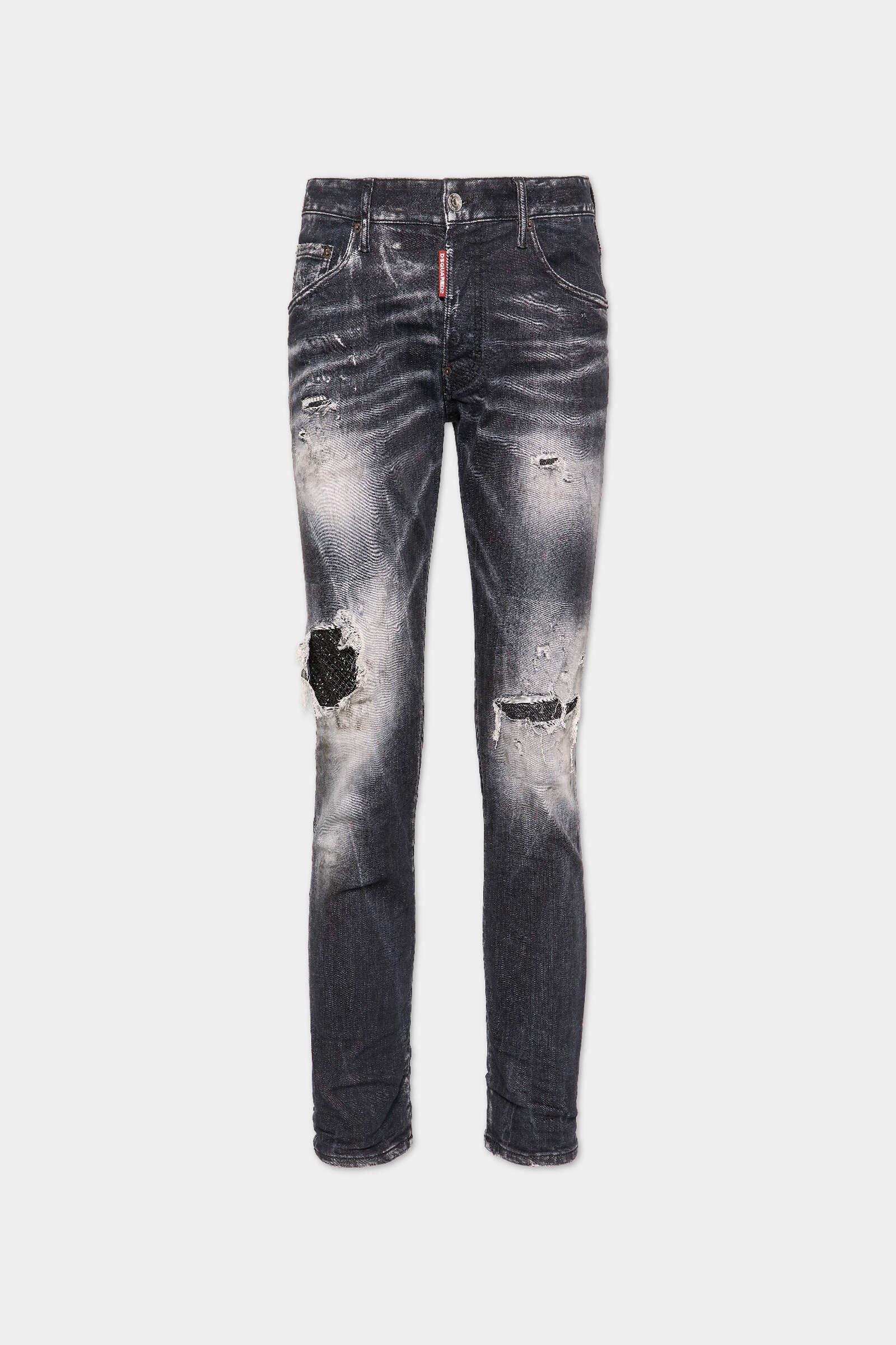Dsquared2 o1mle0126 Jet Set Wash Skater Jeans in Black Size US 32 / EU 48 - 1 Thumbnail