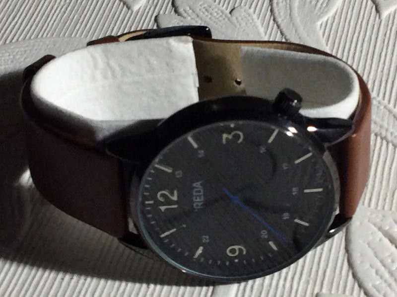 BREDA Breda Black dial brown leather strap watch Size ONE SIZE - 10 Thumbnail