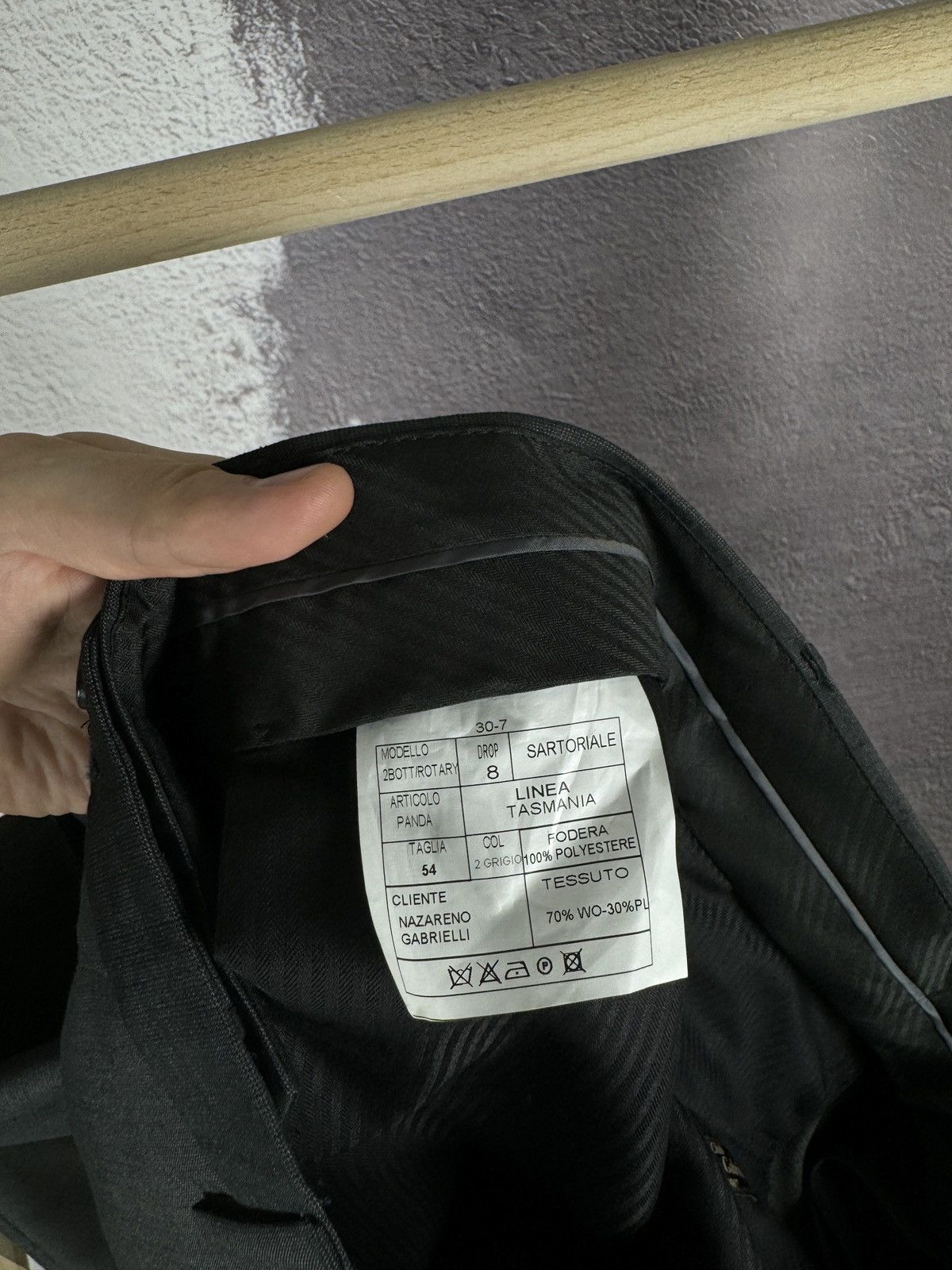 Nazareno Gabrielli BNWT Nazareno Gabrielli 2 pcs Panda grey 2 button wool suit Size 44R - 21 Thumbnail