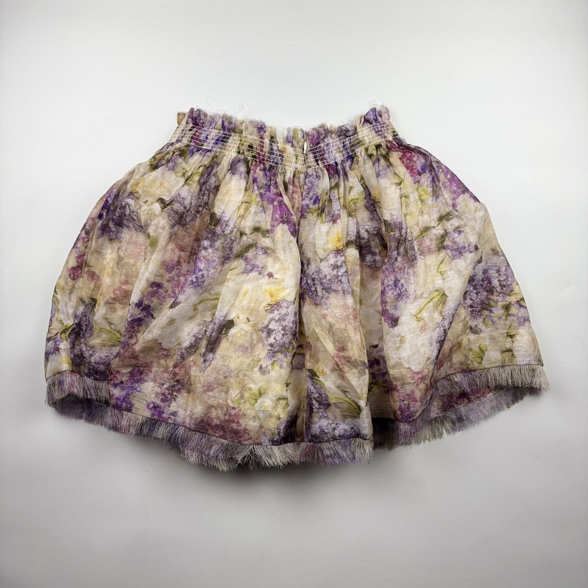 Zimmermann ZIMMERMANN Floral Print Linen And Silk Blend Skirt Size 28" / US 6 / IT 42 - 2 Thumbnail